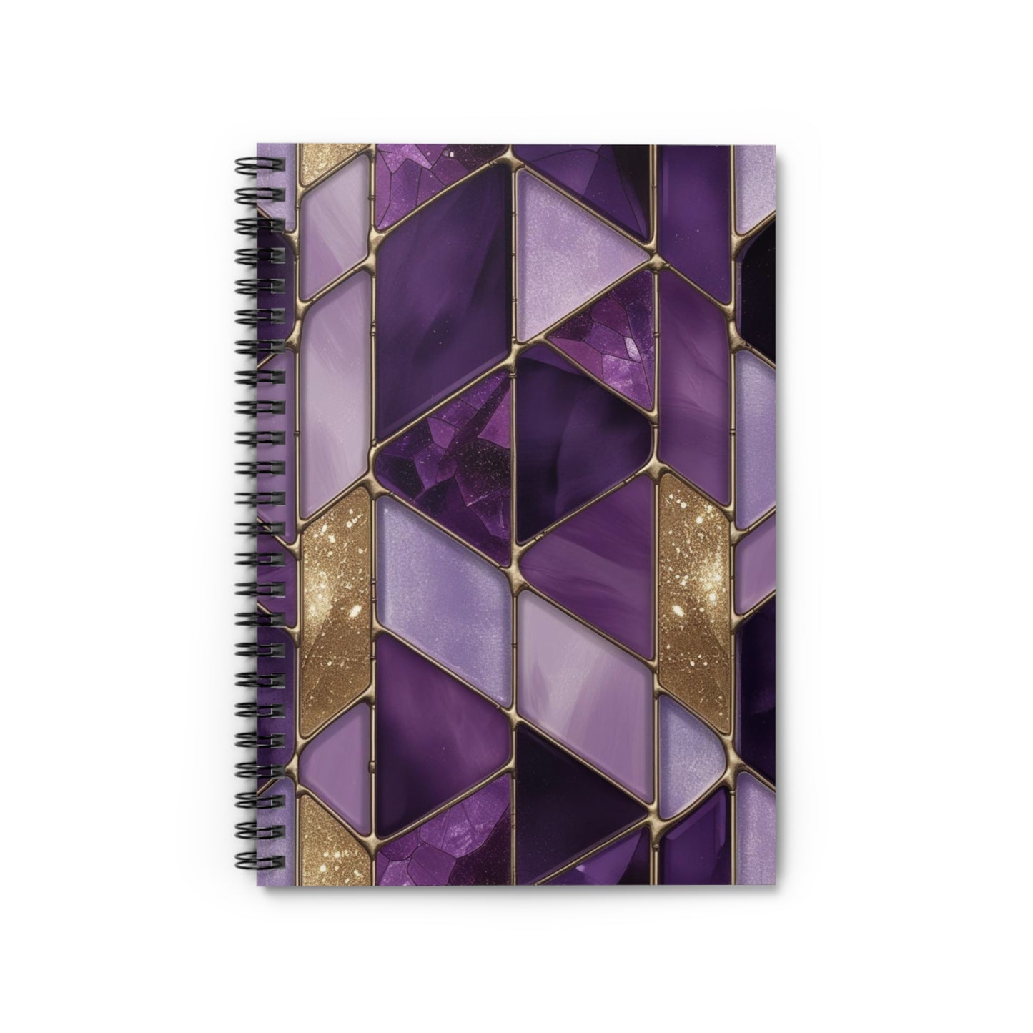 Amethyst Mosaic Spiral Notebook - Ruled Line