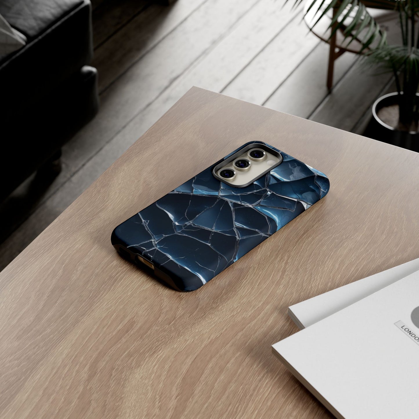 Crack'd (Dark Blue) Tough Cases