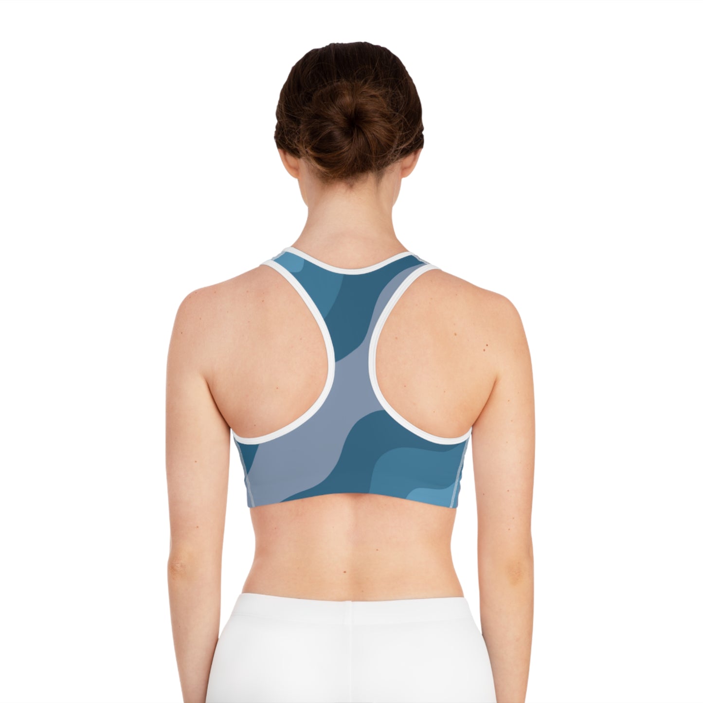 Breaking Blue Sports Bra (AOP)
