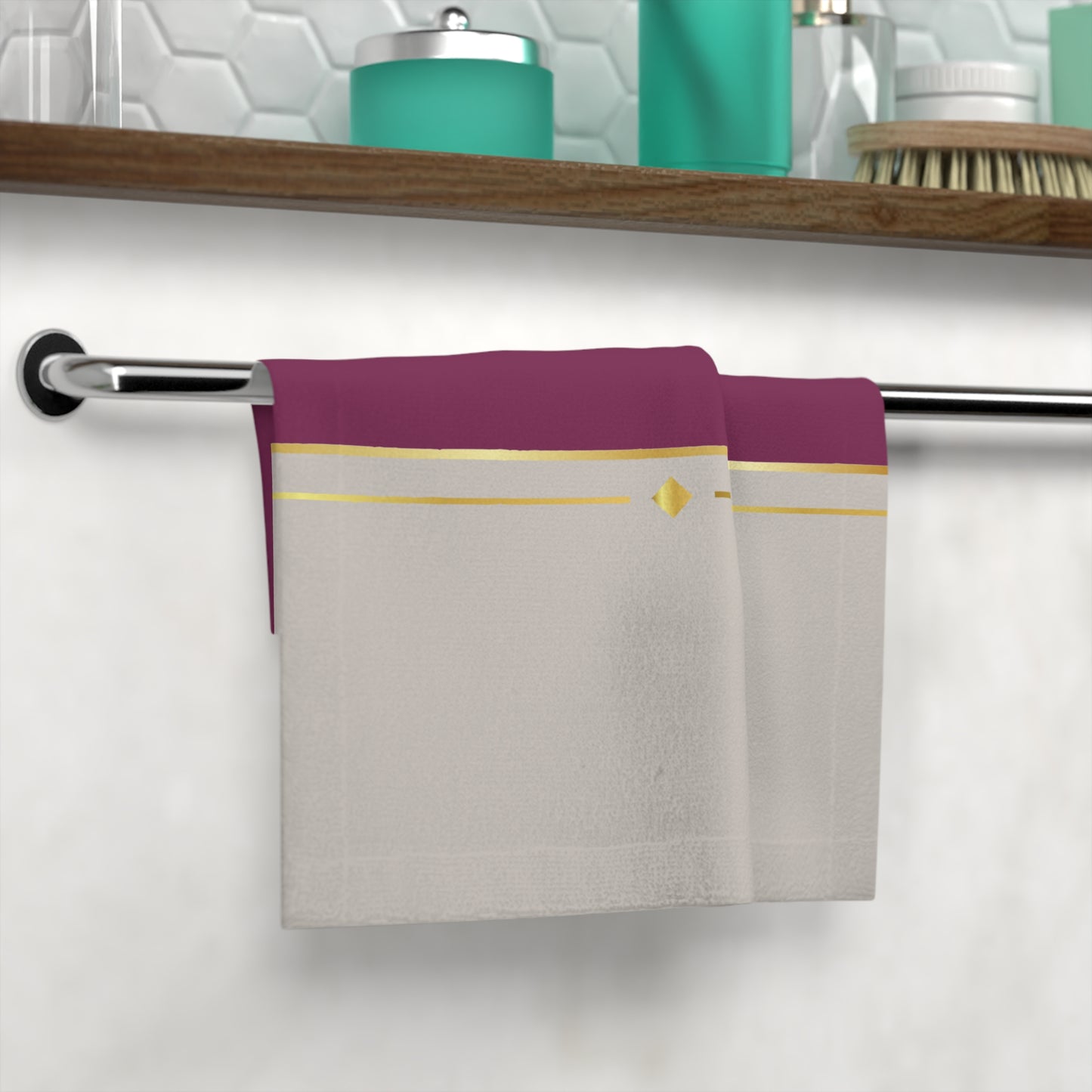 Fuchsia & Taupe Haven Face Towel