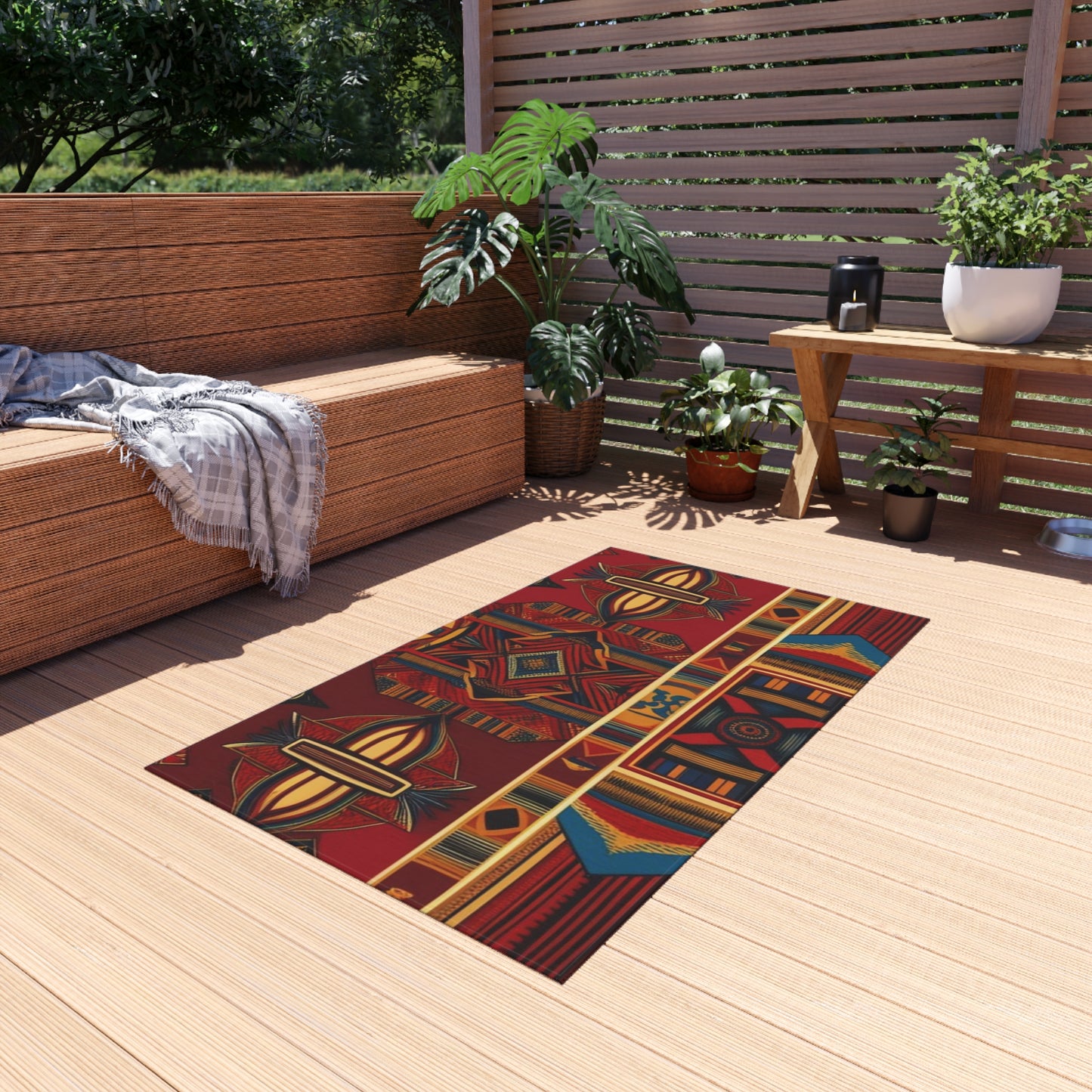 African Canvas Outdoor Rug