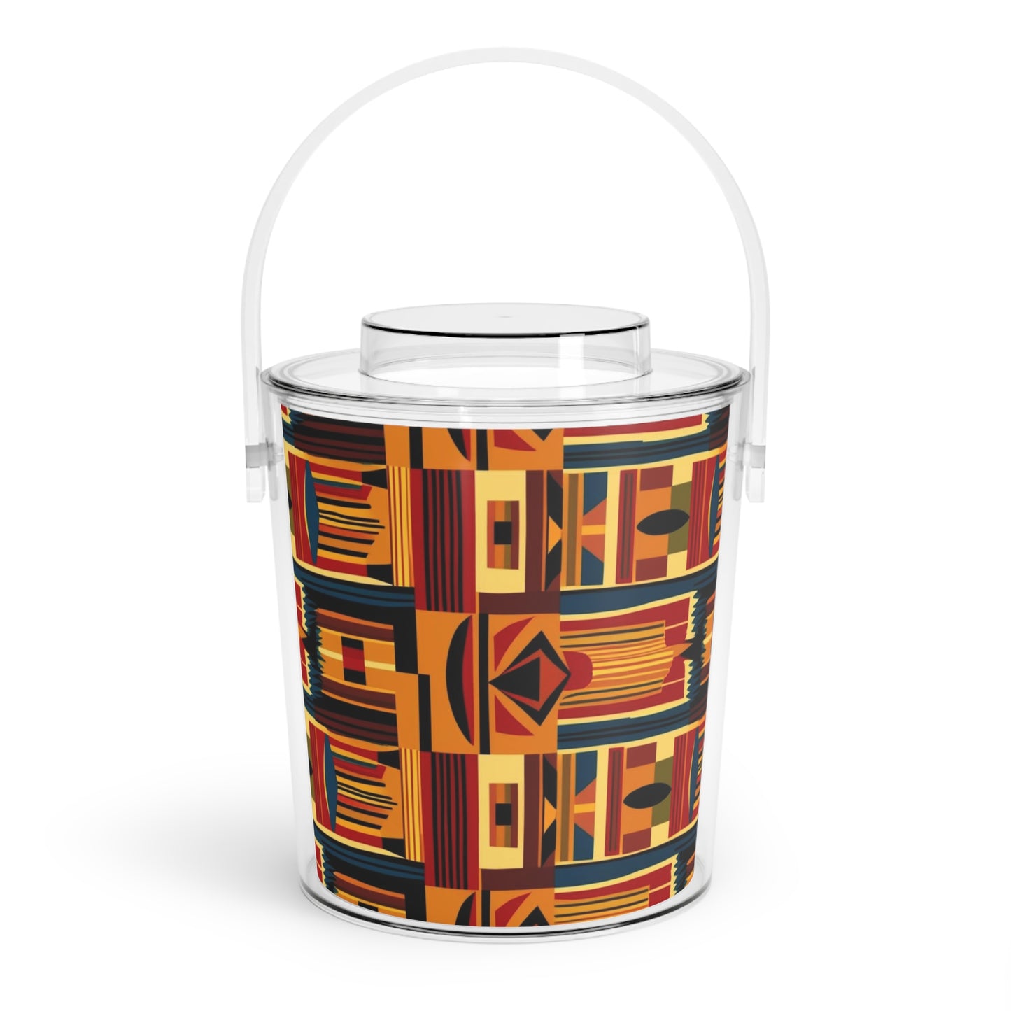 African Canvas 2 Ice Bucket with Tongs