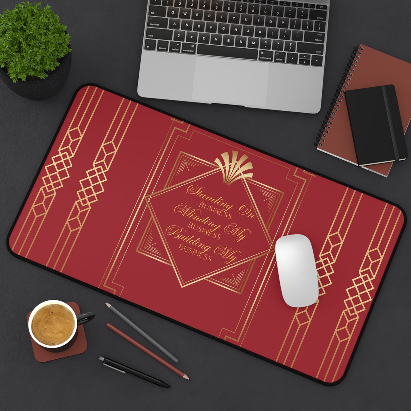 Business 2 (Red) Desk Mat