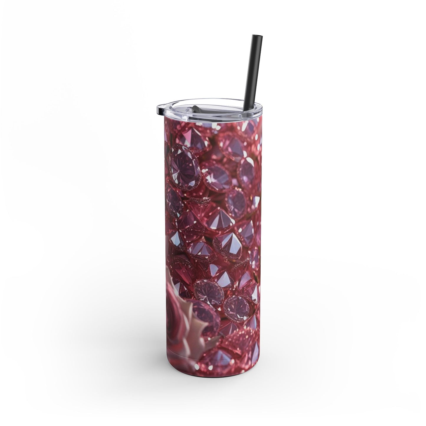 Pink Diamonds & Petals Maars Maker Skinny Matte Tumbler, 20oz