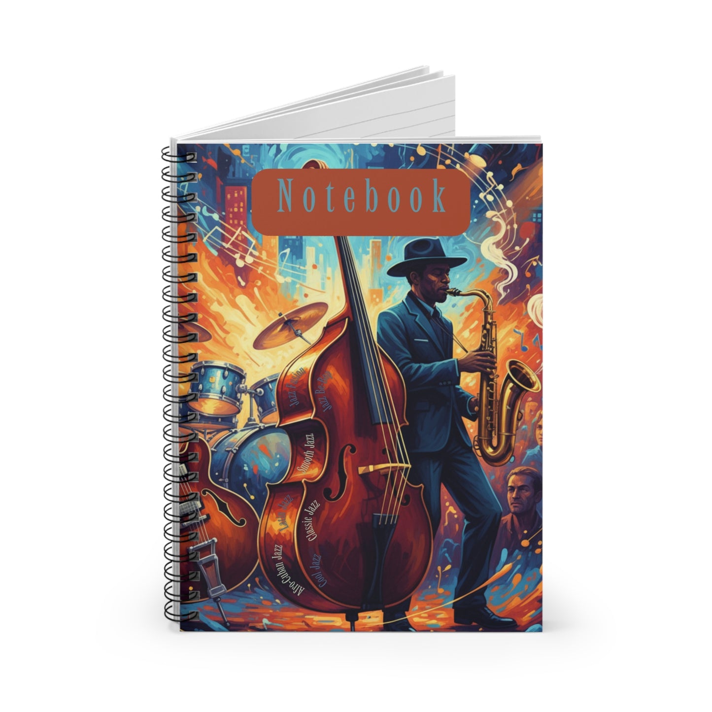 Jazz Music Spiral Notebook - Ruled Line
