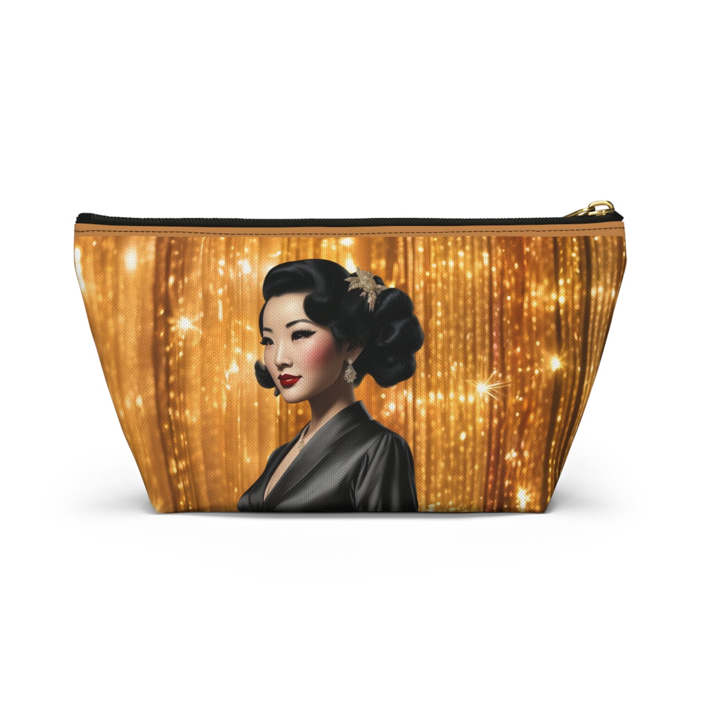 Retro Glam Girl "Keiko" Accessory Pouch w T-bottom