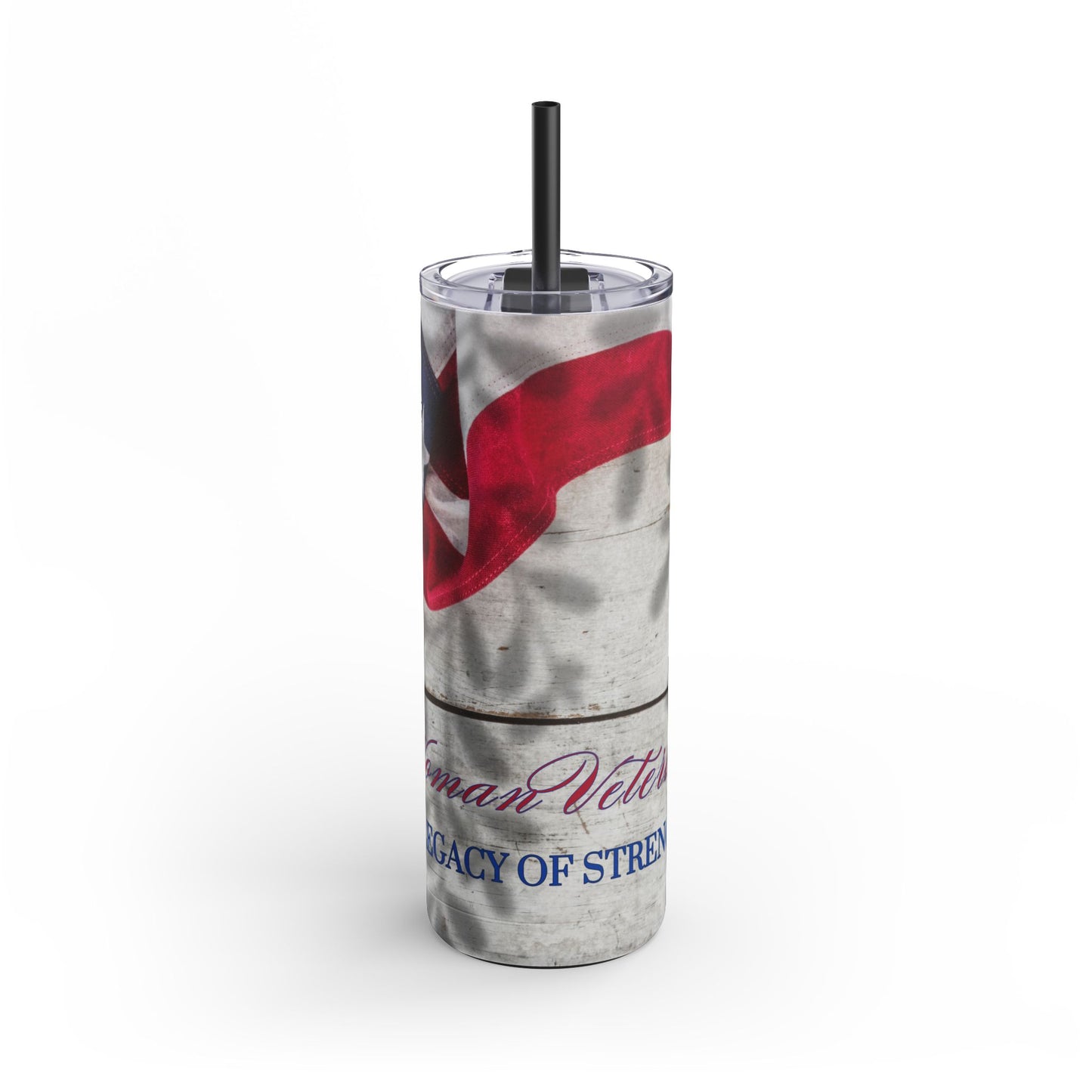 Woman Veteran Maars Maker Skinny Matte Tumbler, 20oz
