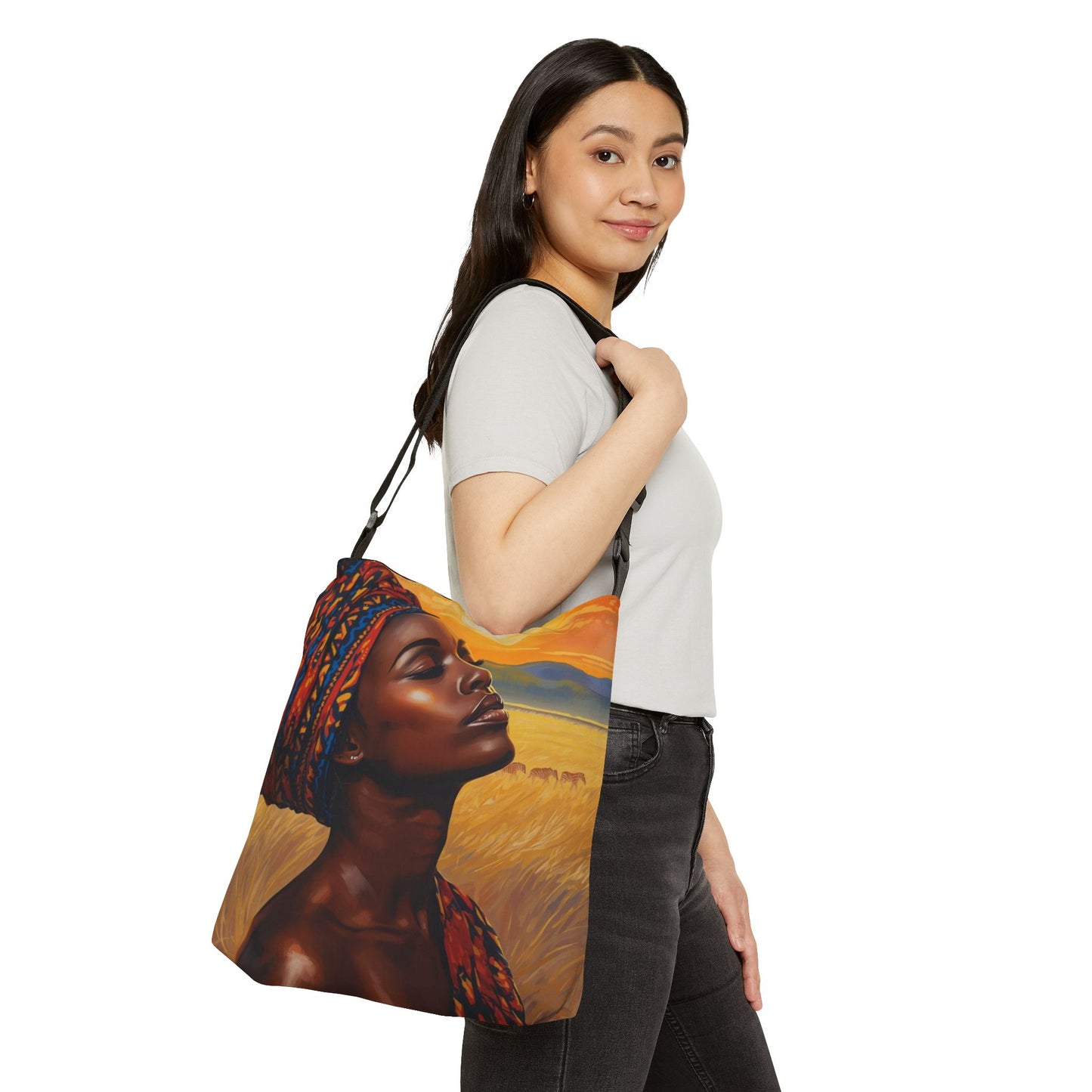 Sunrise in the Serengeti Adjustable Tote Bag (AOP)