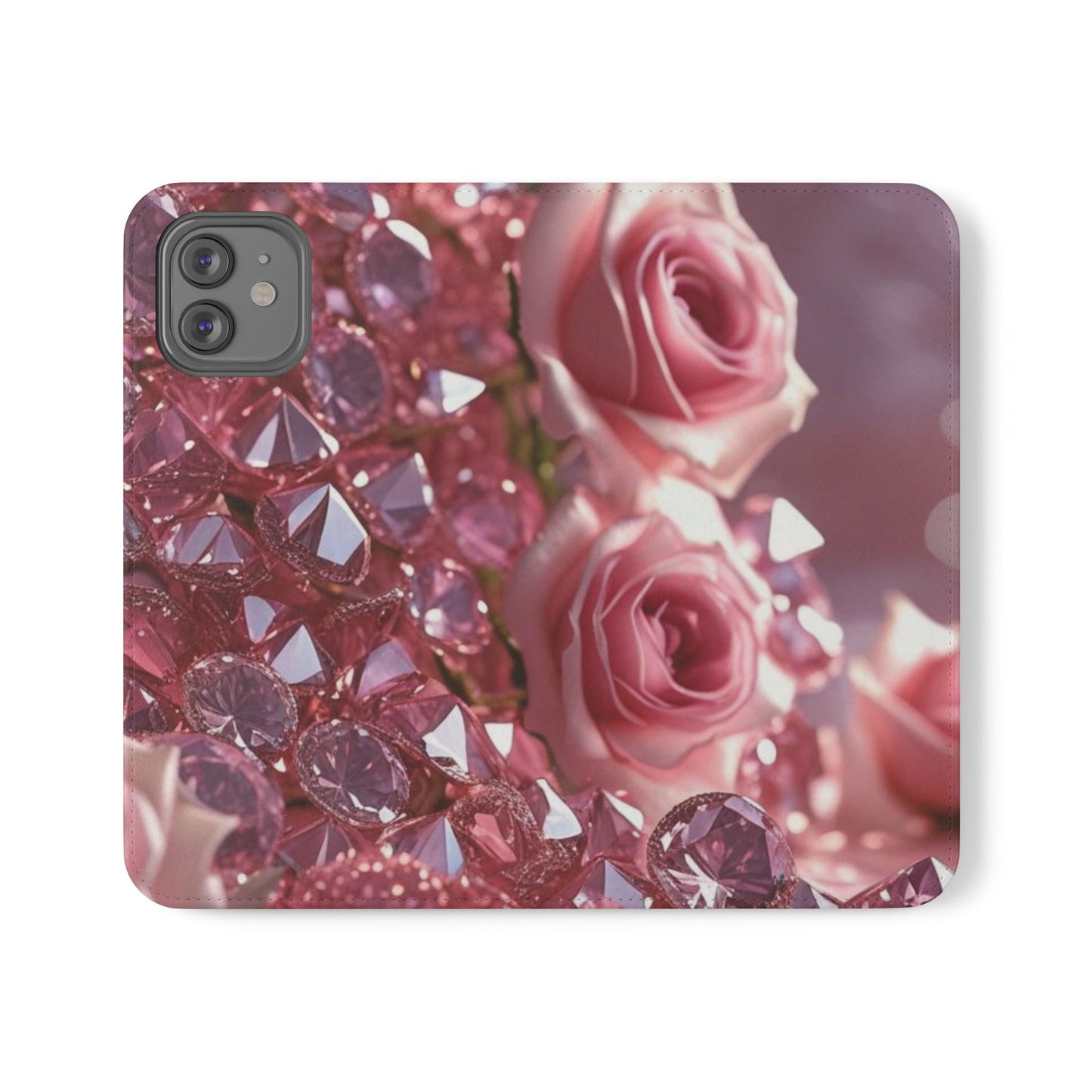 Pink Diamonds & Petals Flip Cases