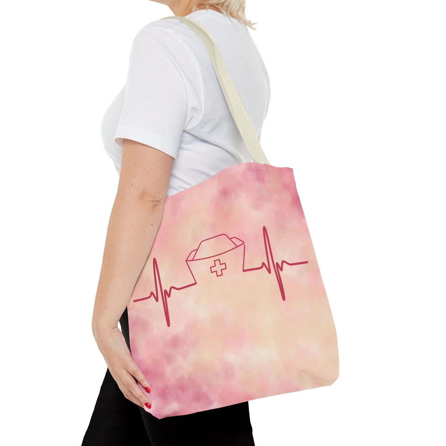Nurse Heartbeat Tote Bag (AOP)