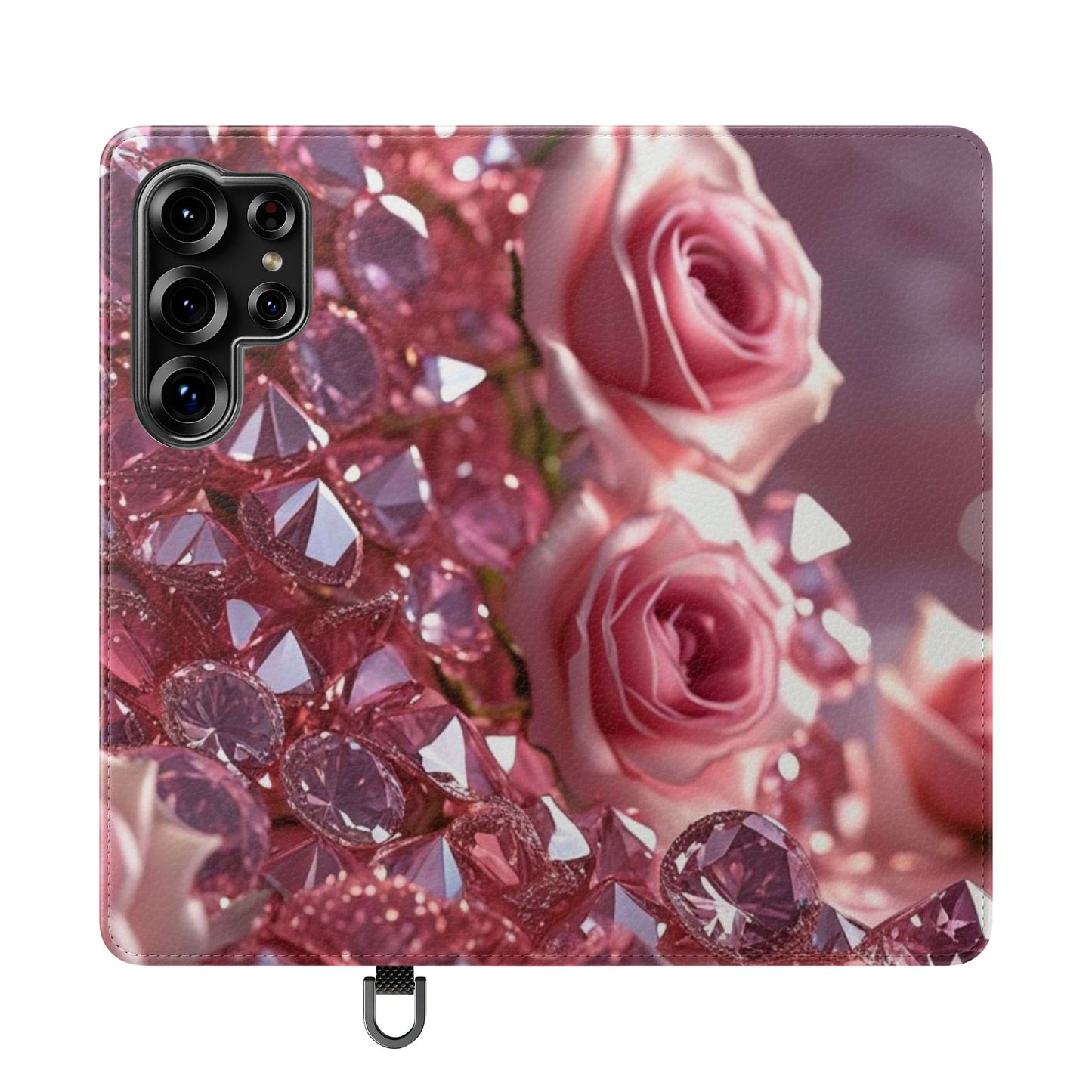 Pink Diamonds & Petals Flip Cases