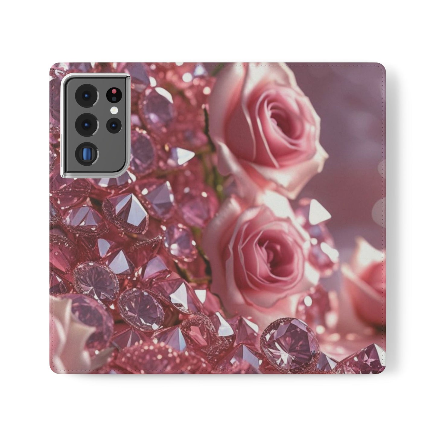 Pink Diamonds & Petals Flip Cases