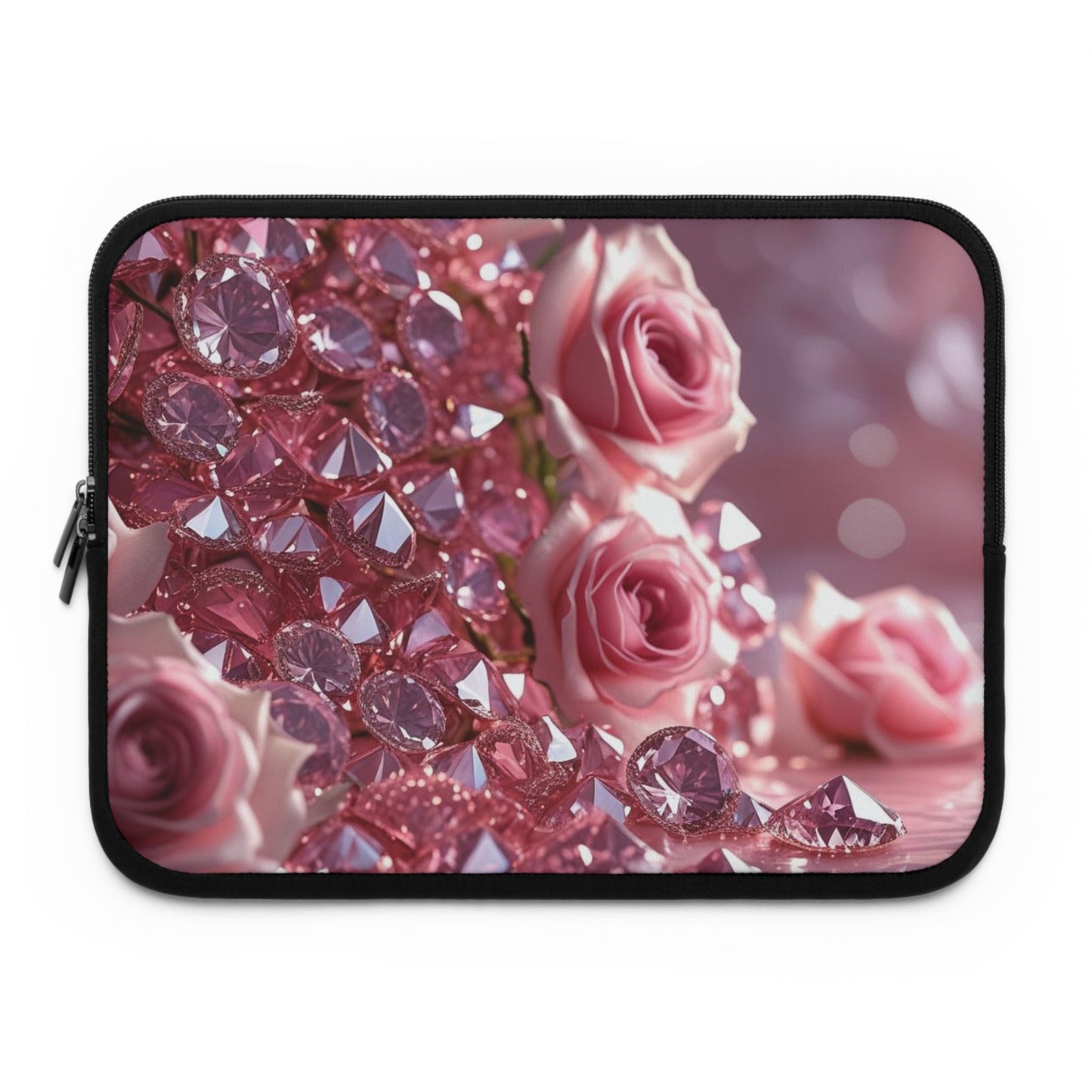 Pink Diamonds & Petals Laptop Sleeve