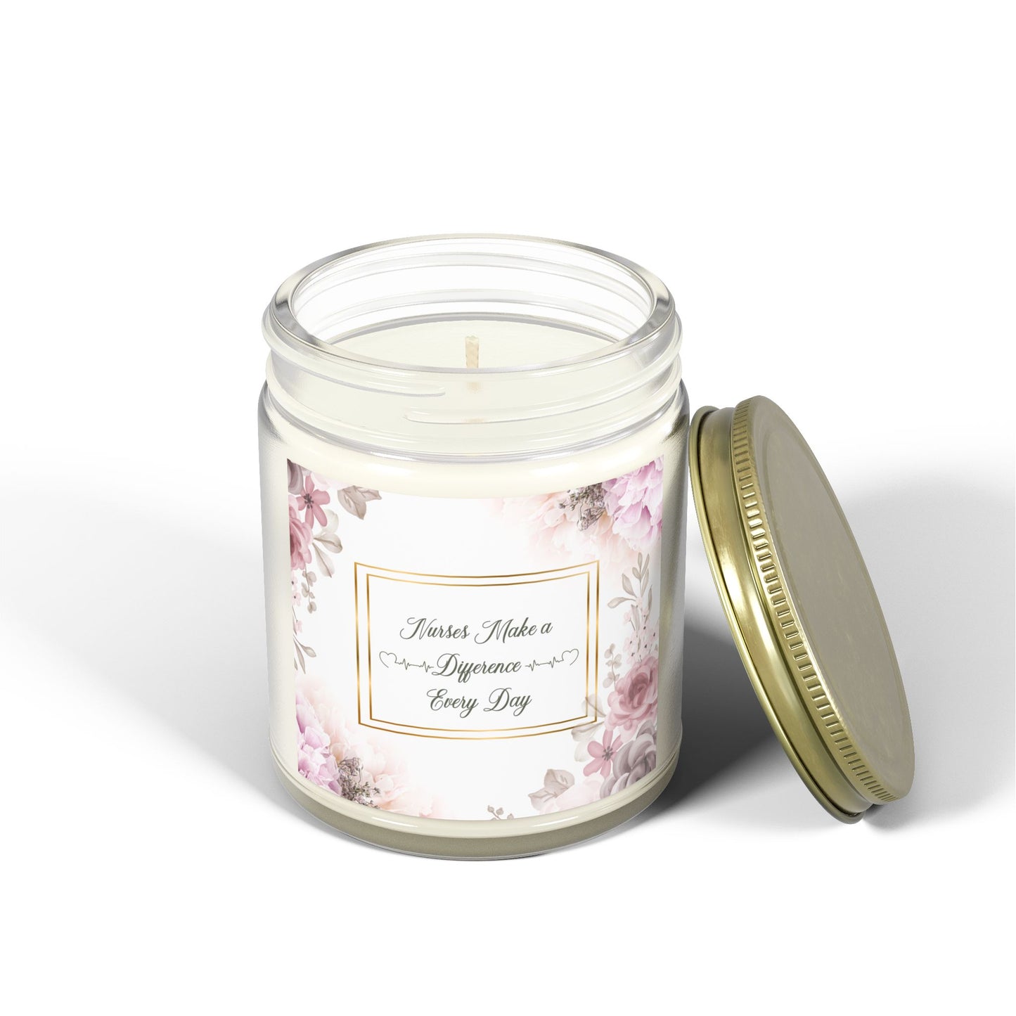 Nurses Make a Difference Scented Coconut Apricot Candles (4oz, 9oz)