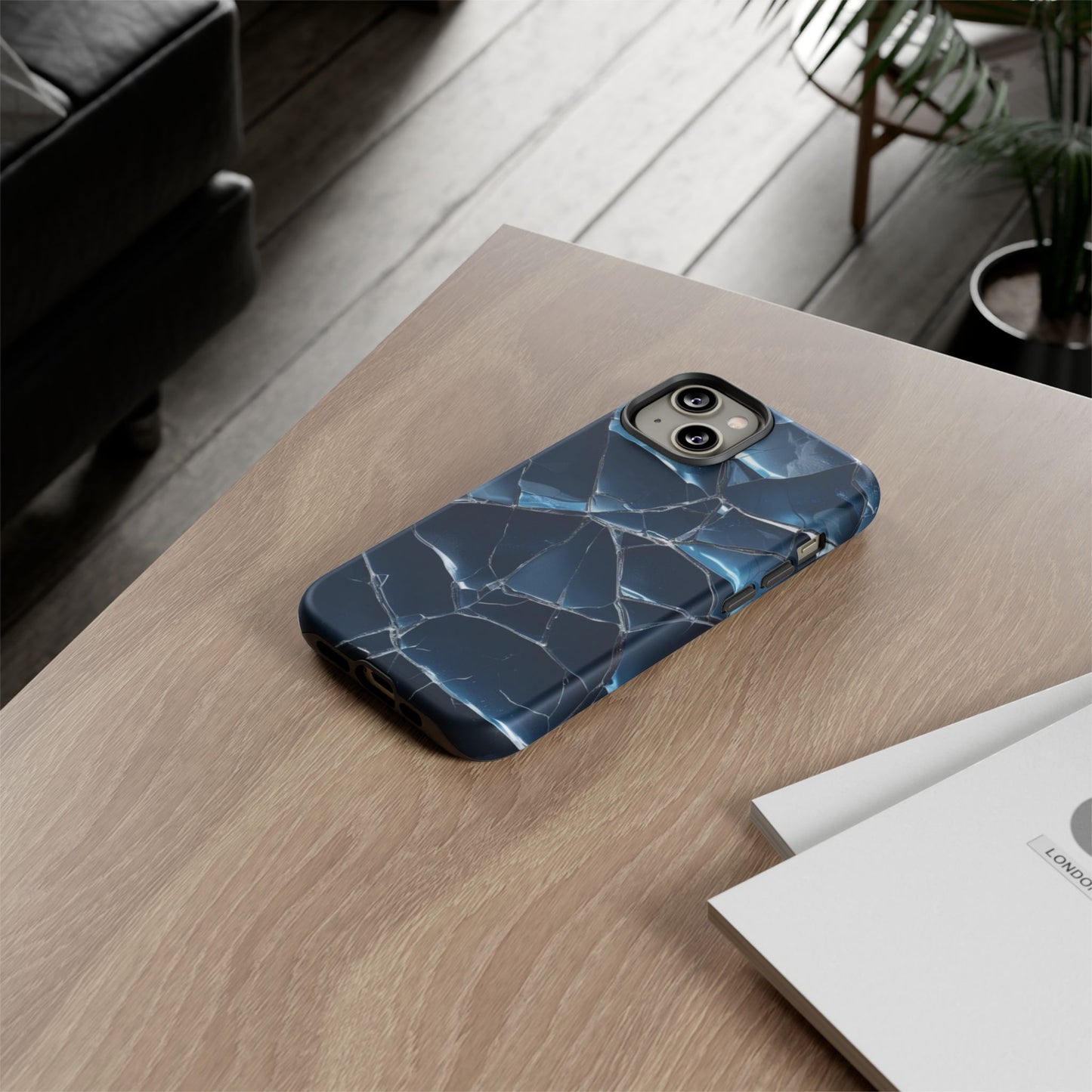 Crack'd (Dark Blue) Tough Cases