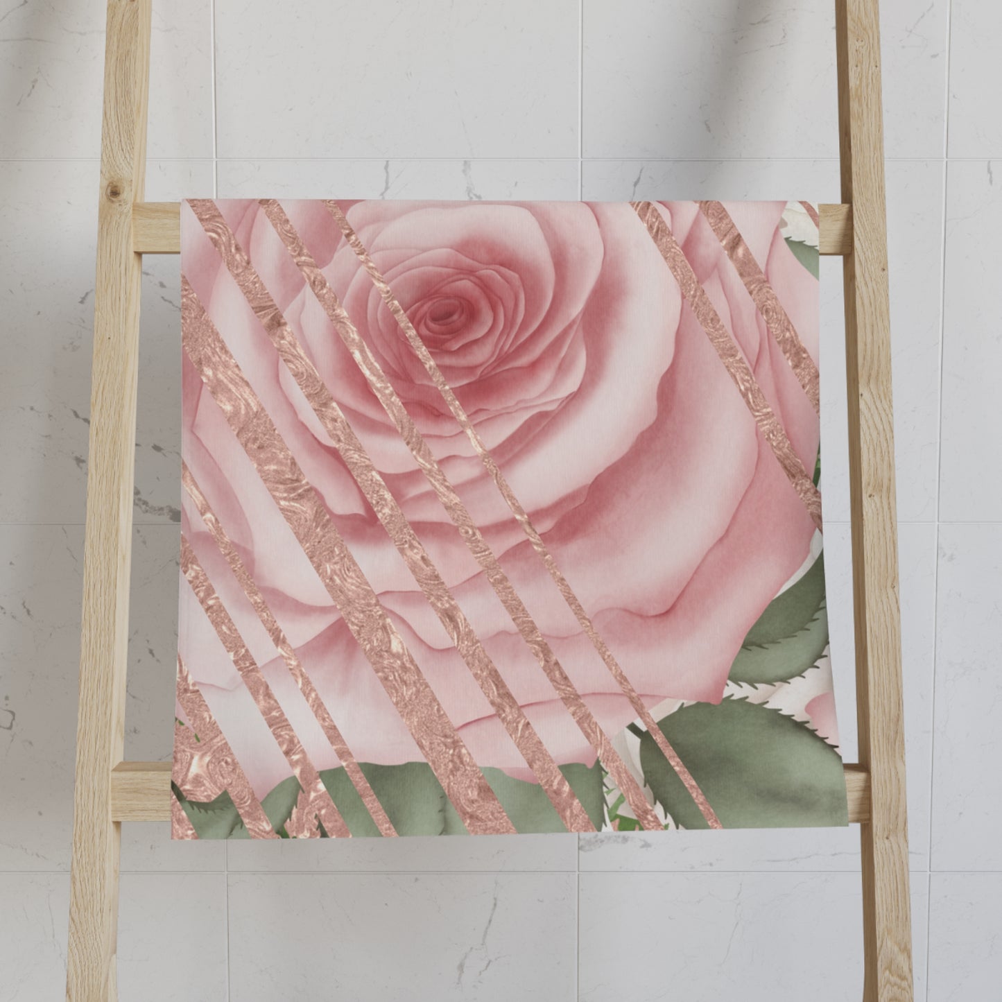 Kissed by a Rose Gold Hand Towel