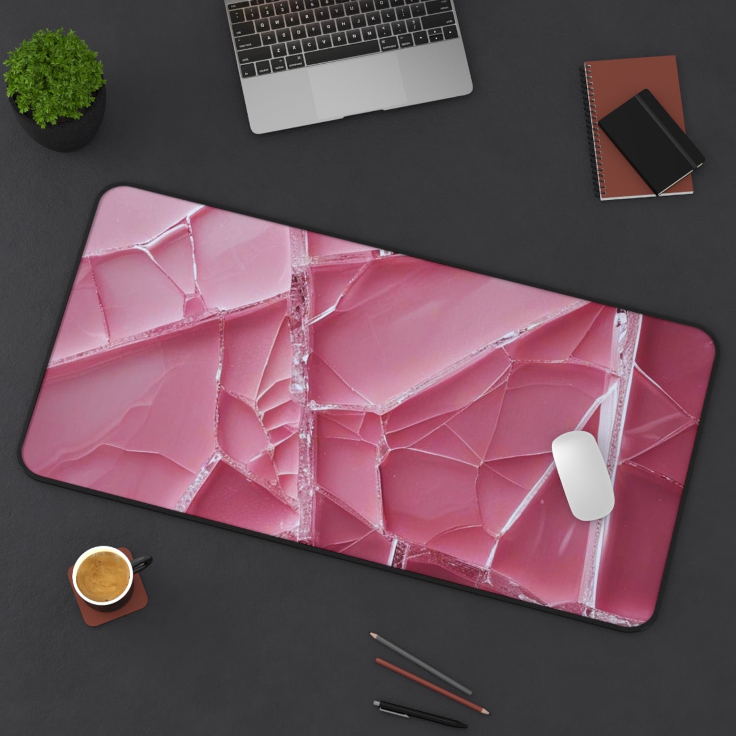 Crack'd (Pink) Desk Mat