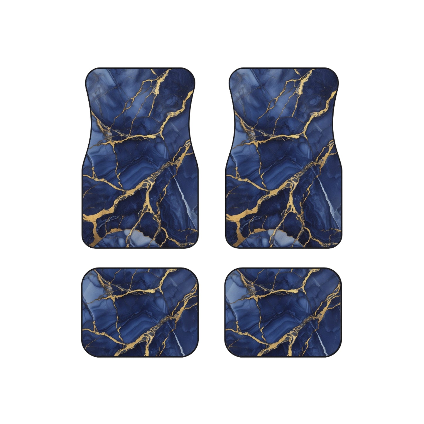 Indigo Marble Car Mats (Set of 4)