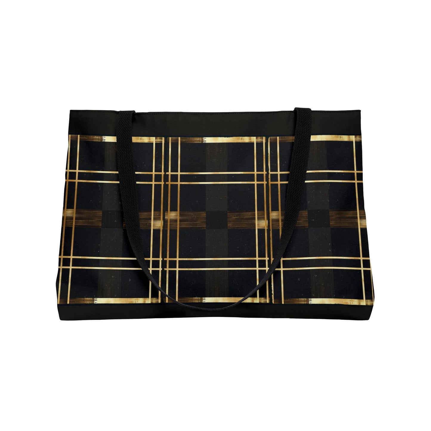Noir & Gold Glam Weekender Tote Bag
