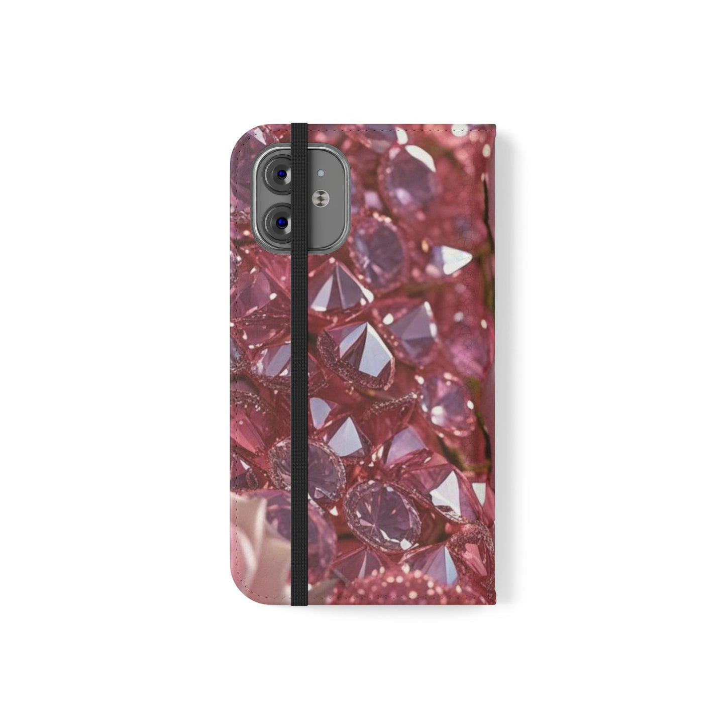 Pink Diamonds & Petals Flip Cases