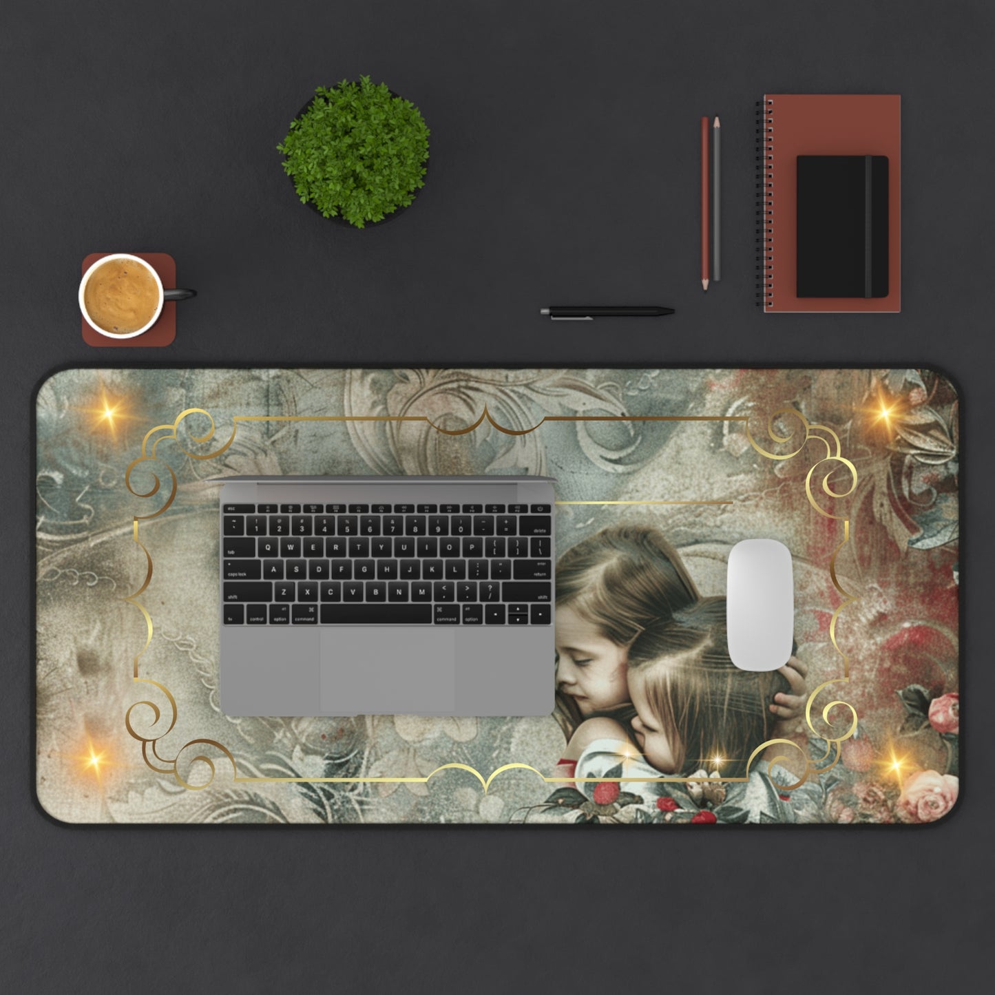 Charming Embrace Desk Mat