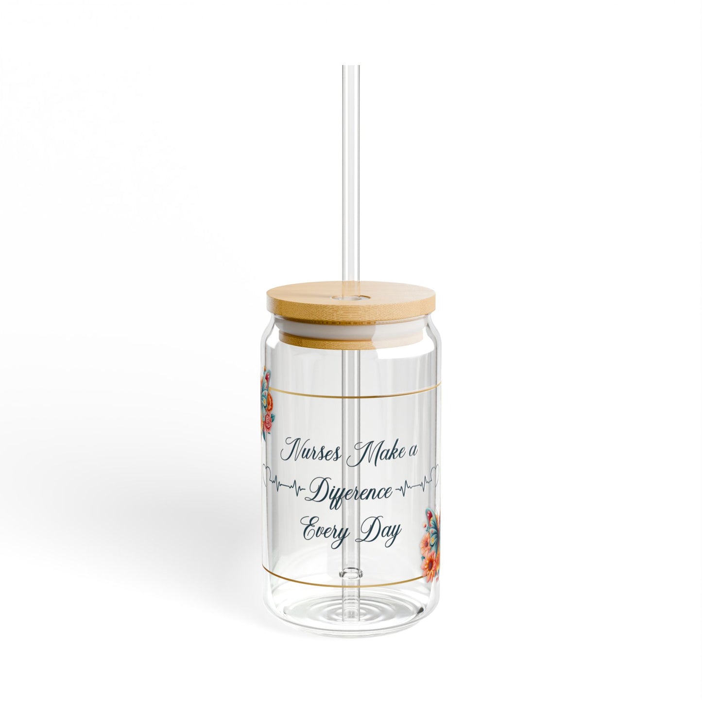 Nurses Make a Difference 2 Sipper Glass, 16oz