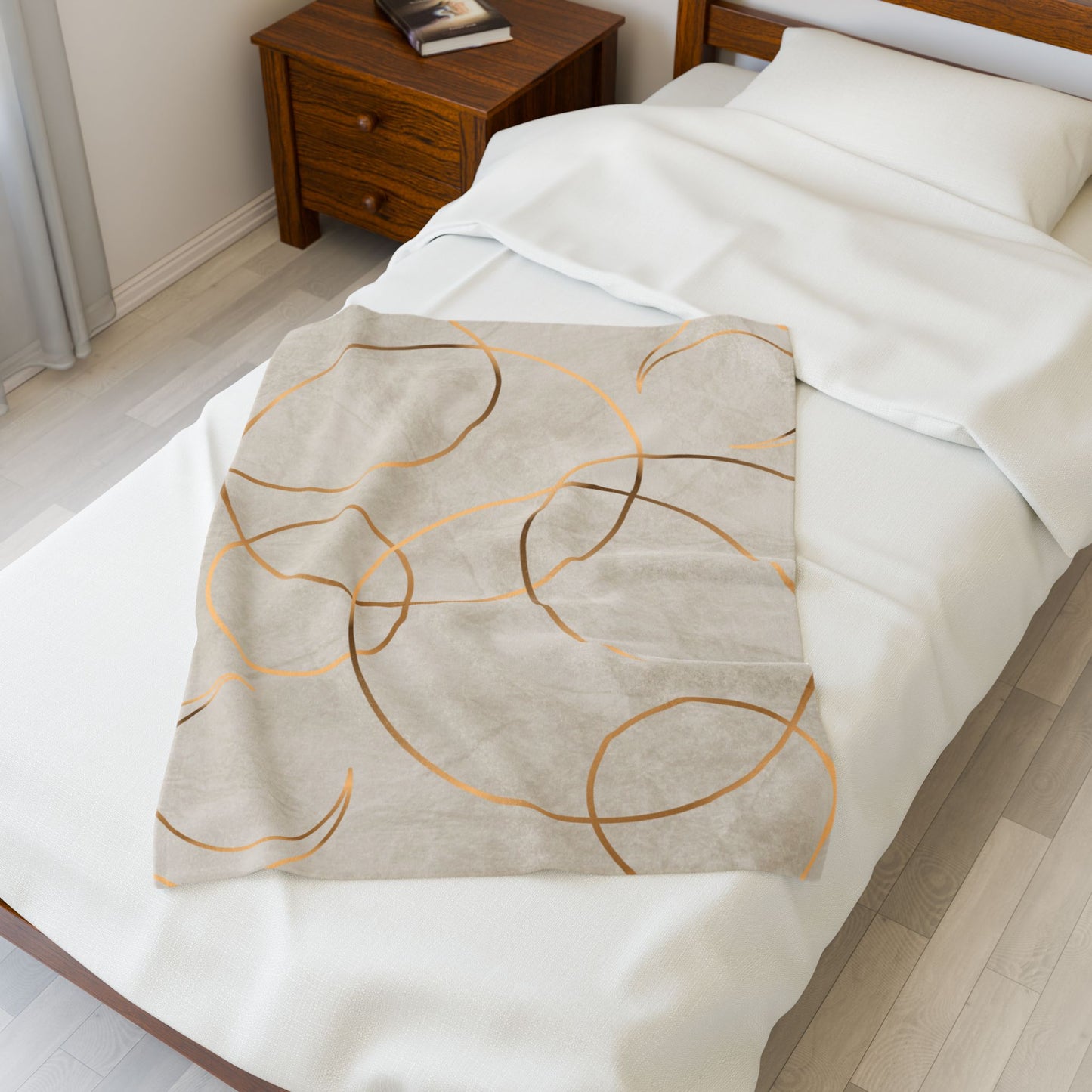 Golden Eclipse Velveteen Plush Blanket