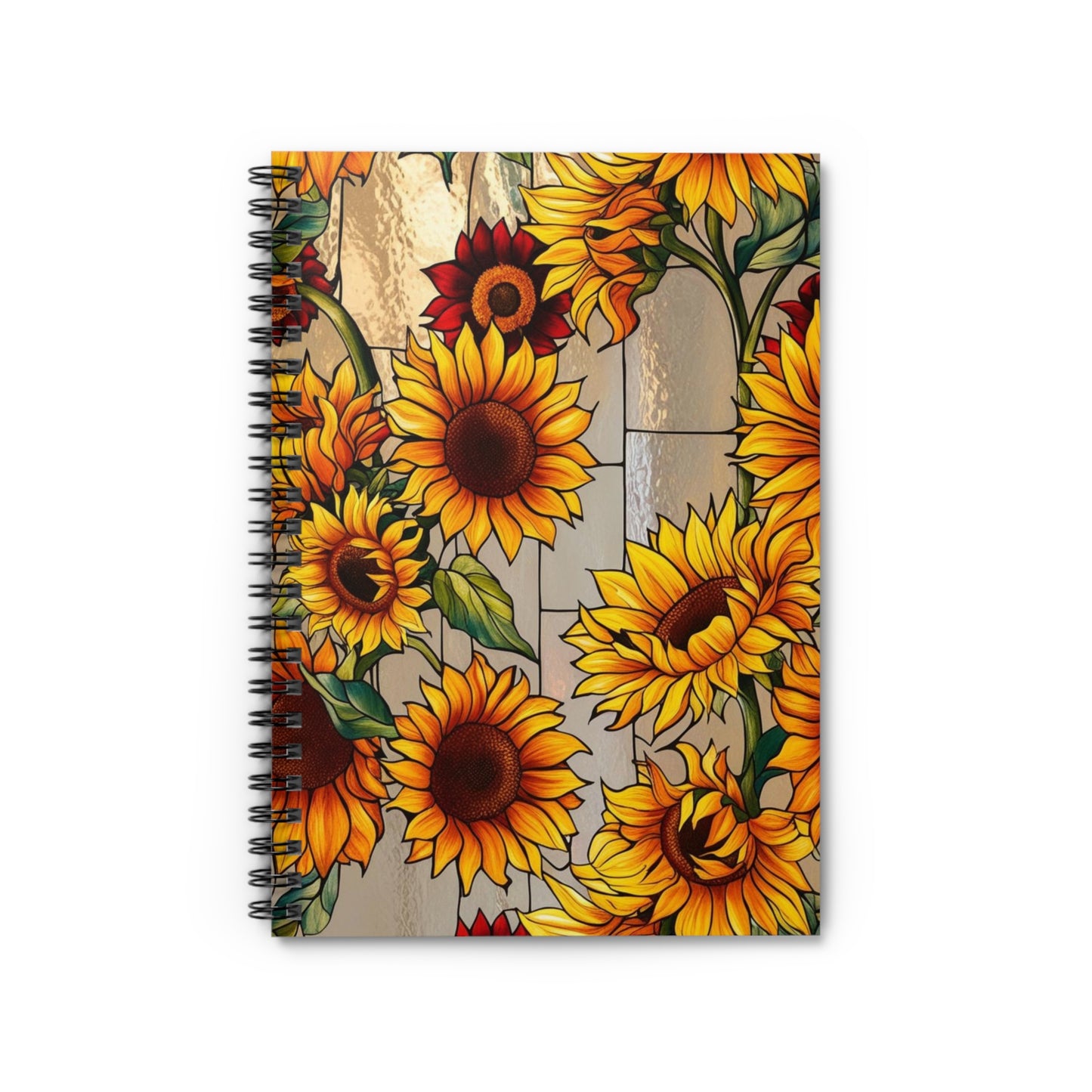 Rustic Sunflower Spiral Notebook - Ruled Line