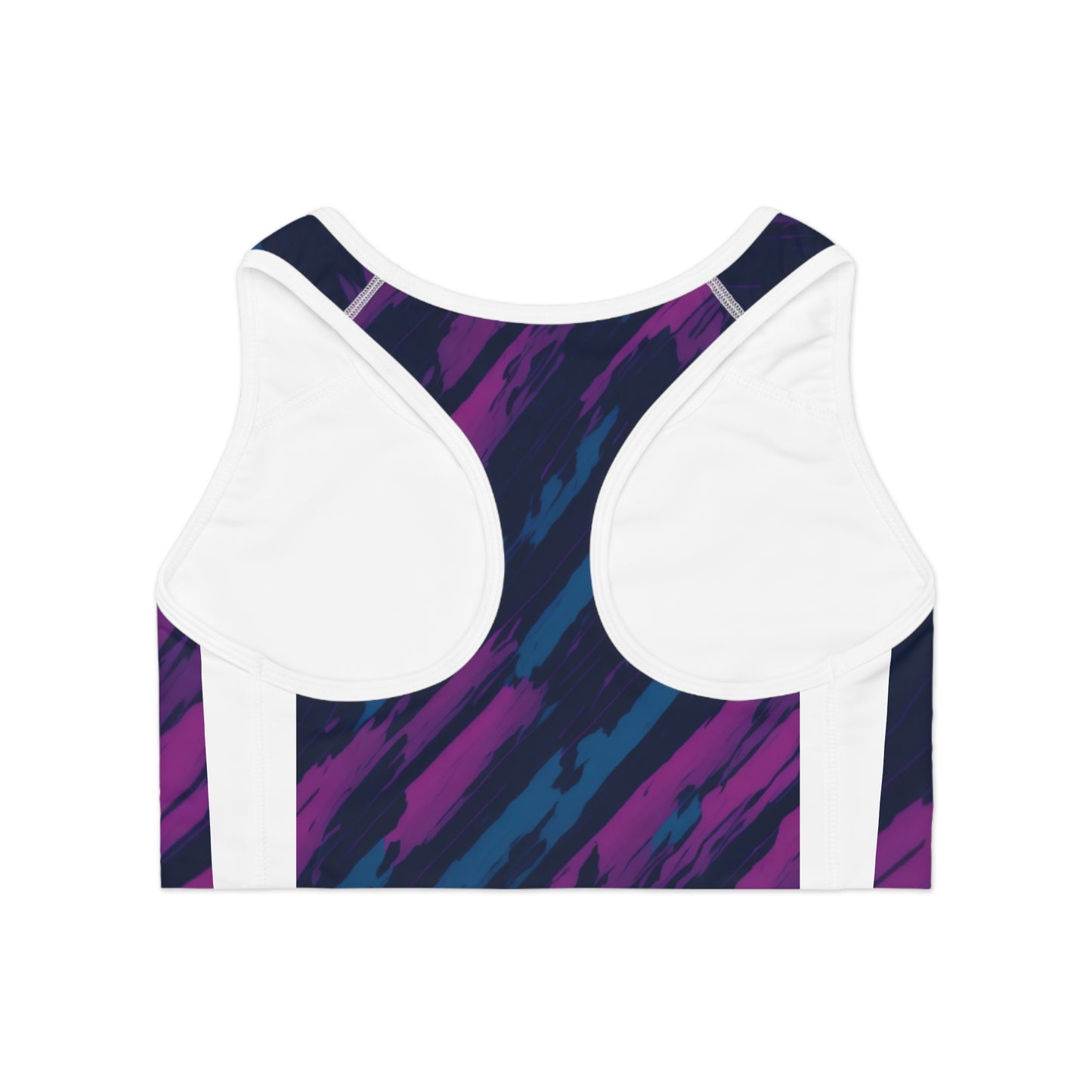 Pink/Blue Sports Bra (AOP)