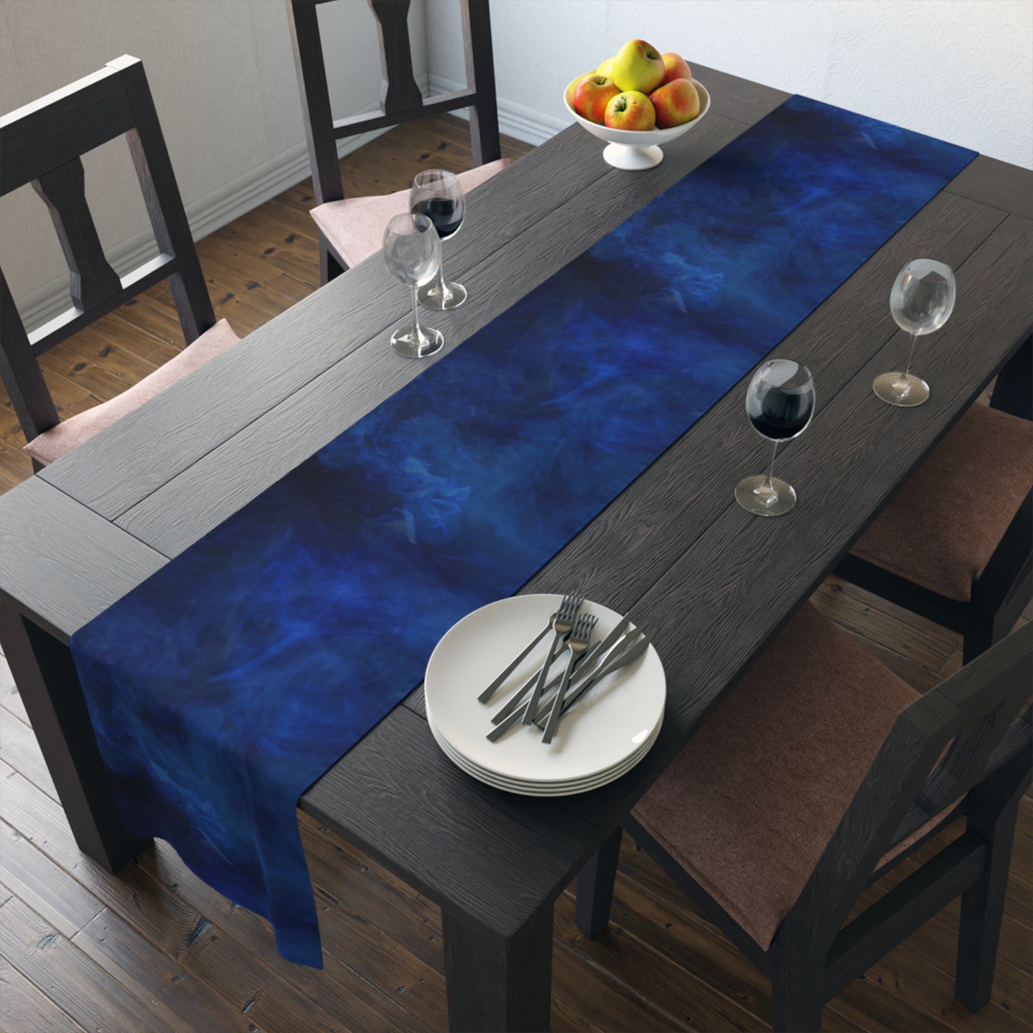 A Kind of Smoky Blue Table Runner (Cotton, Poly)