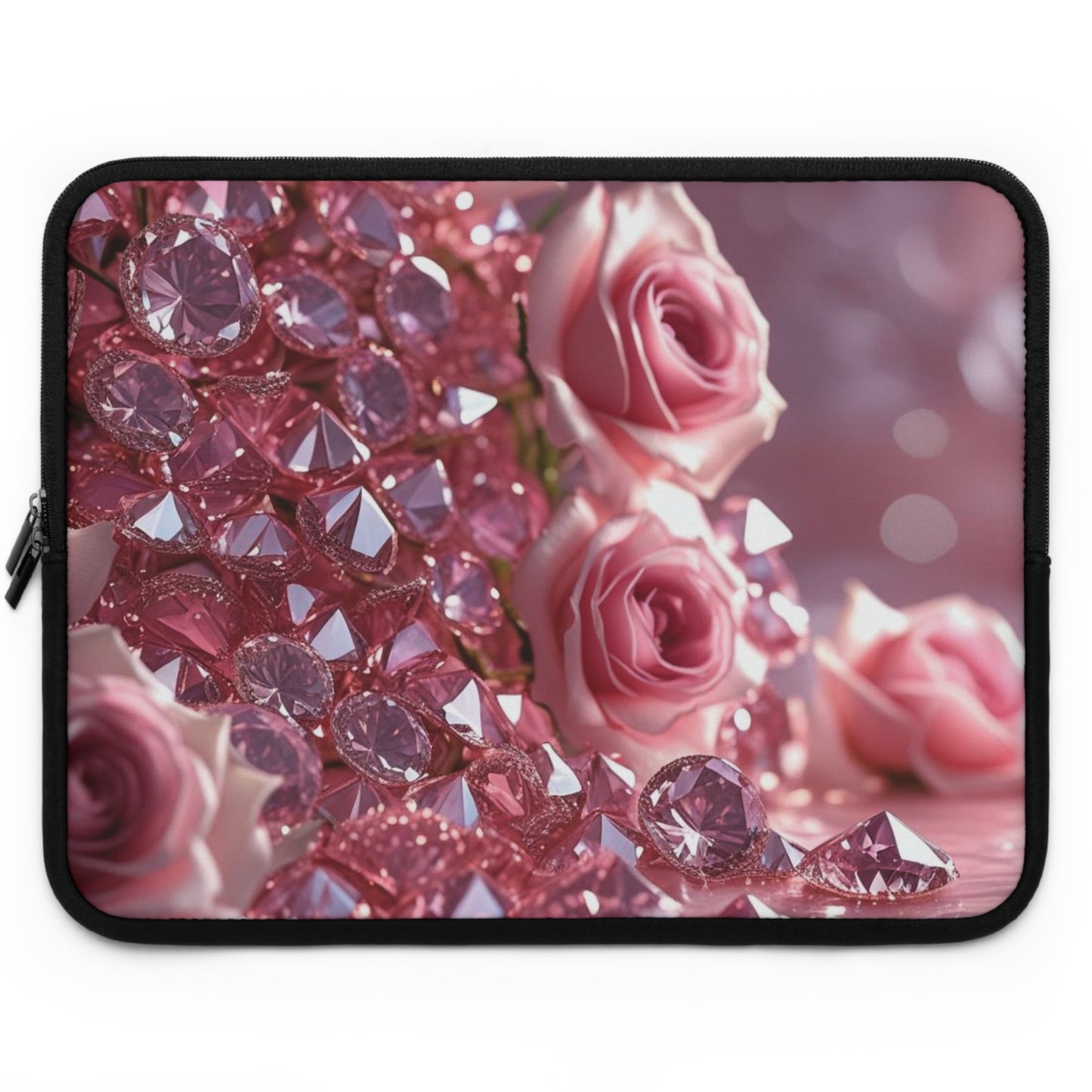 Pink Diamonds & Petals Laptop Sleeve