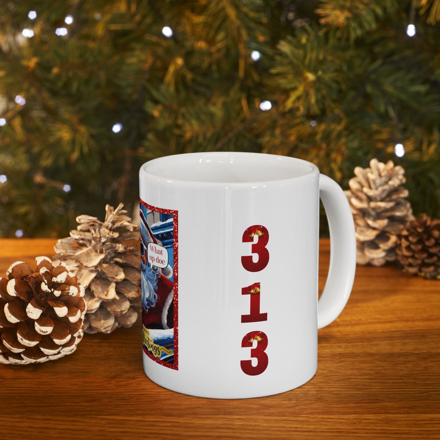 Motor City Santa Ceramic Mug, (11oz, 15oz)