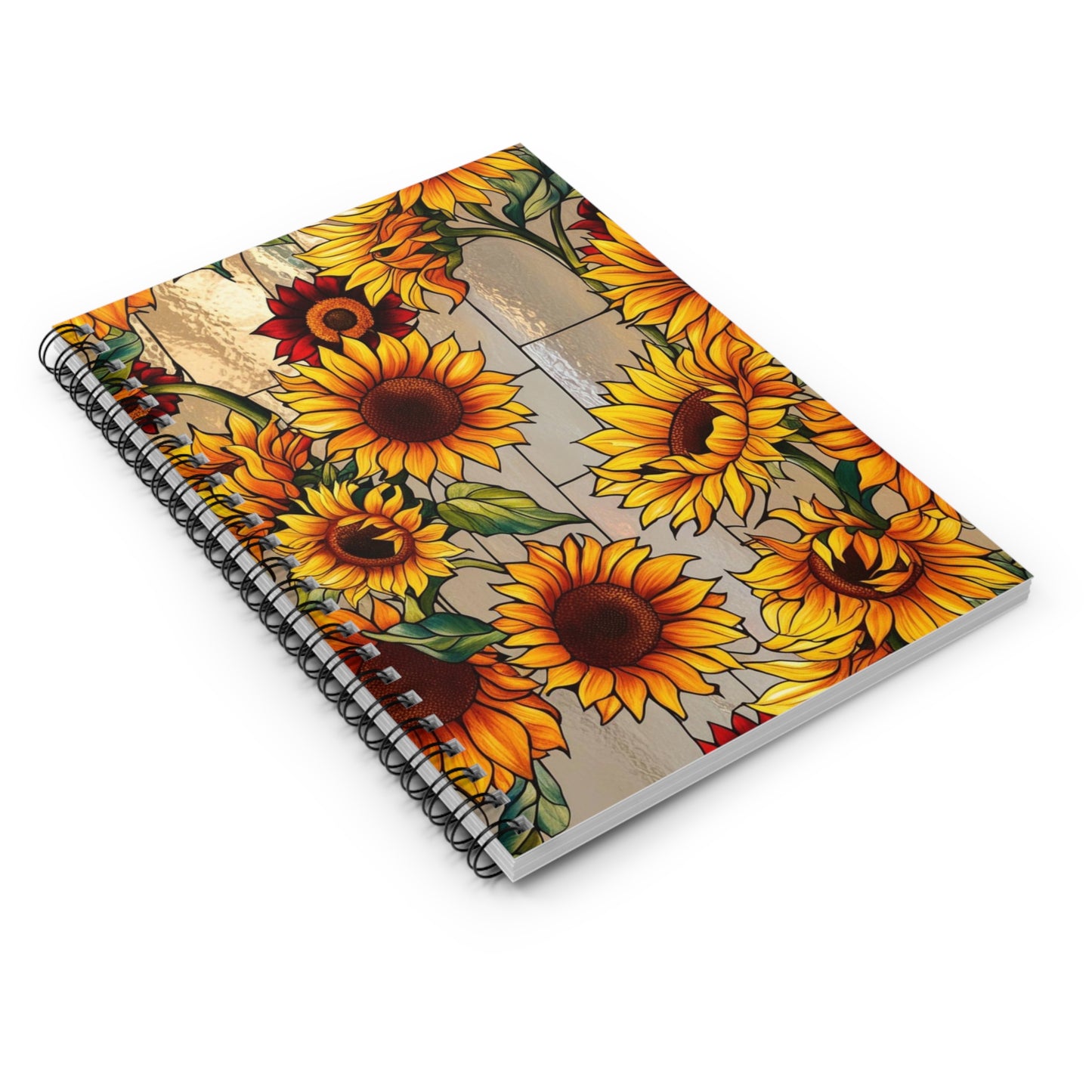 Rustic Sunflower Spiral Notebook - Ruled Line