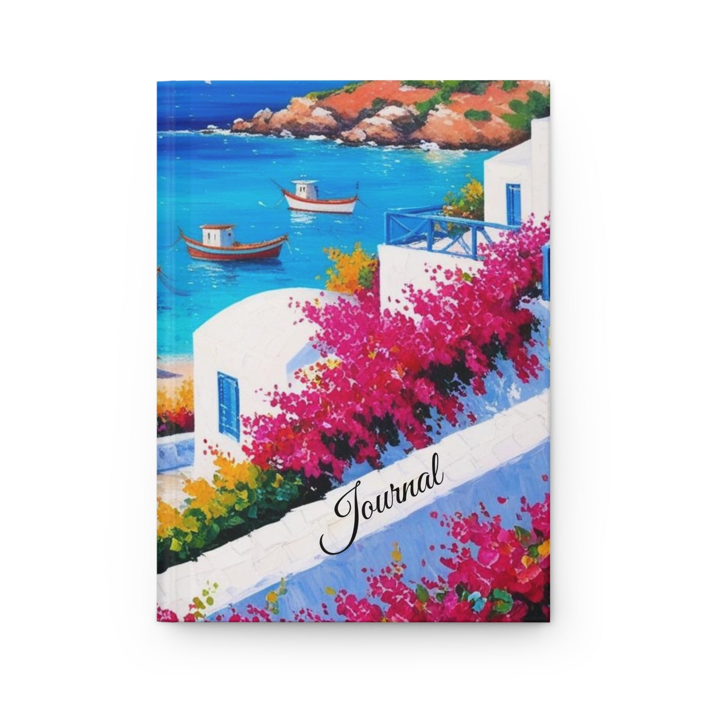 Grecian Seaside Hardcover Journal Matte