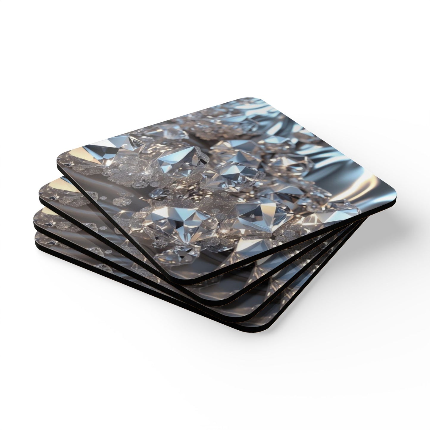 Diamond Life Corkwood Coaster Set