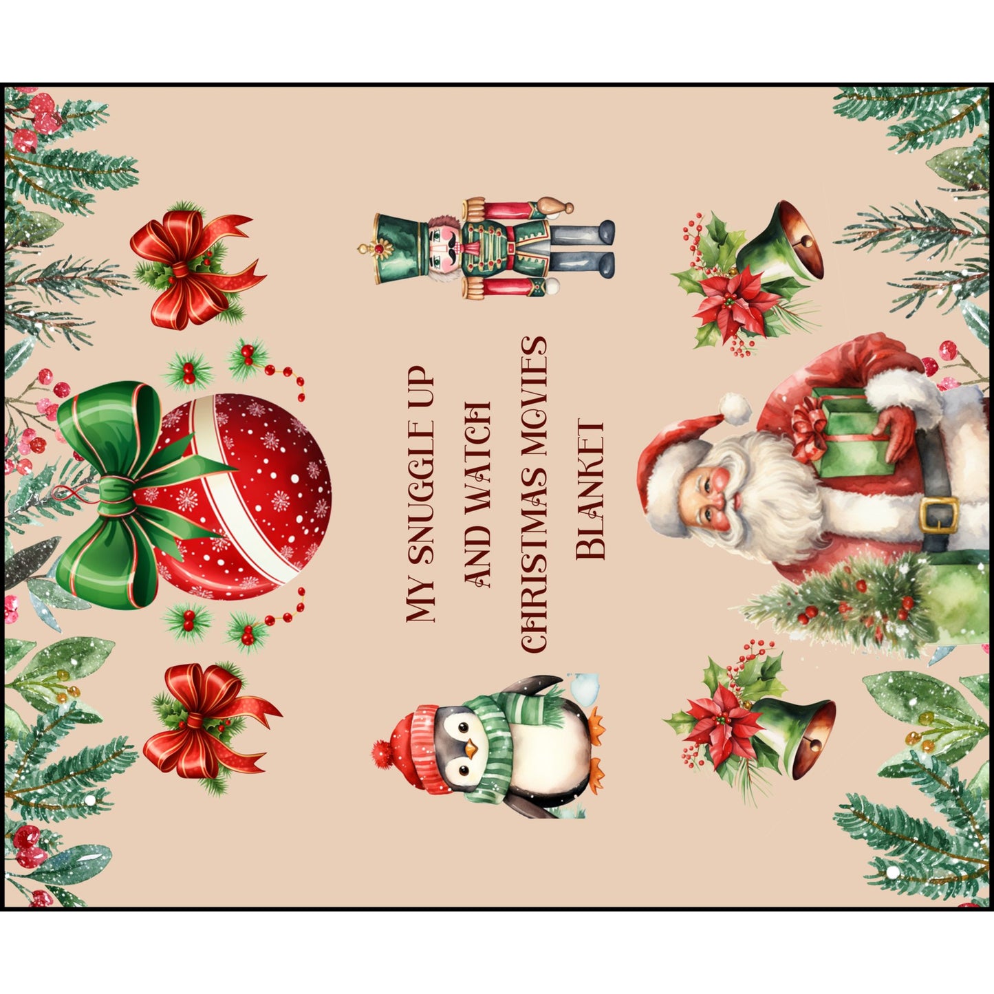 Christmas Movie Watching Woven Blanket