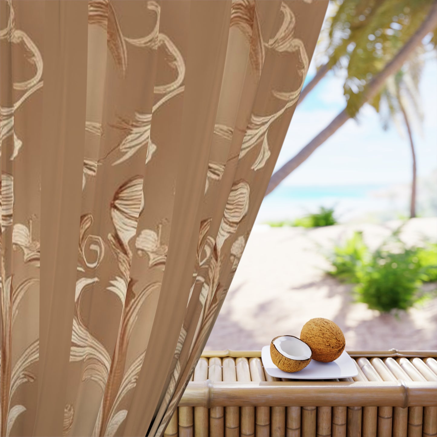 Mocha Bliss Window Curtains (1 Piece)