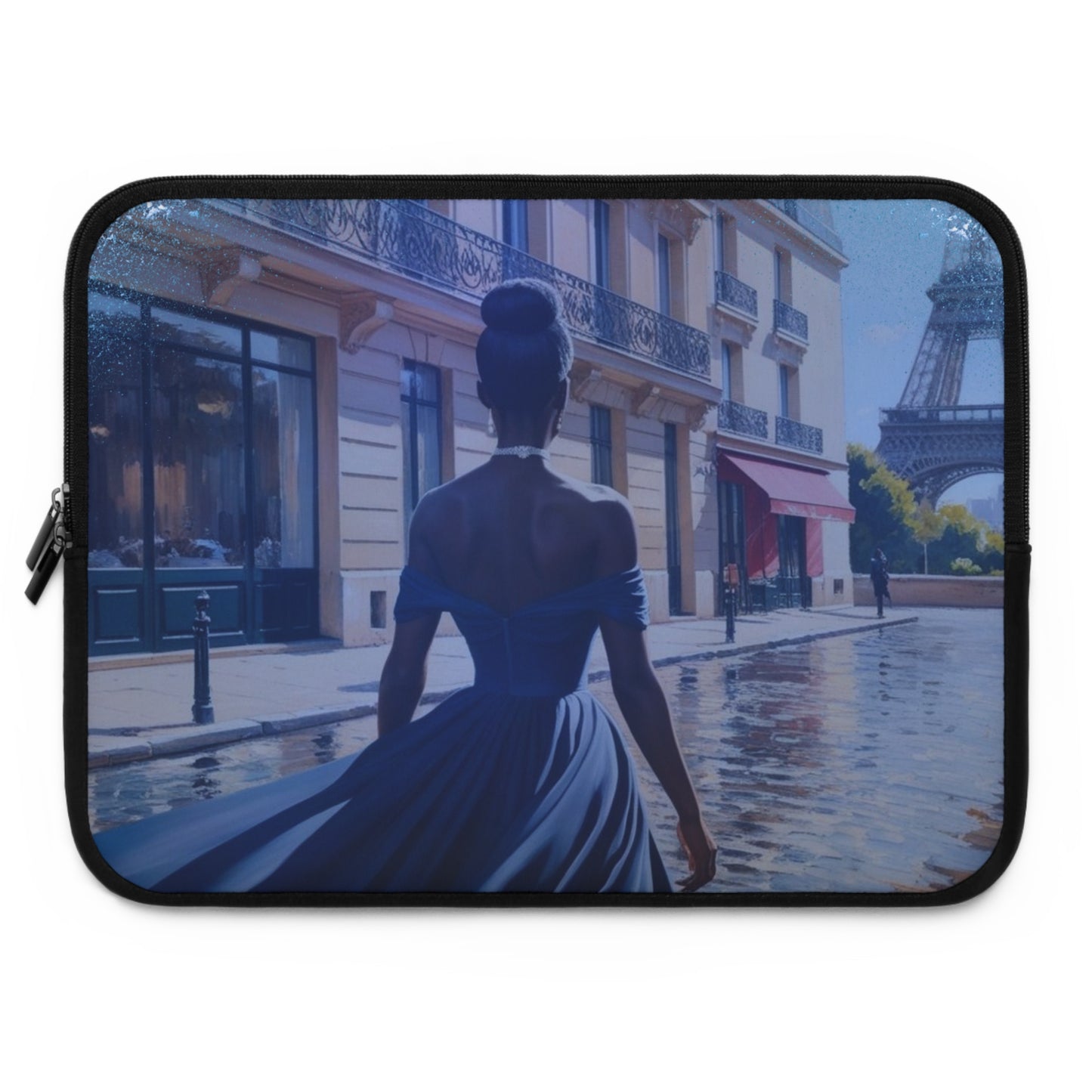 Parisian Stroll (Blue Gown) Laptop Sleeve