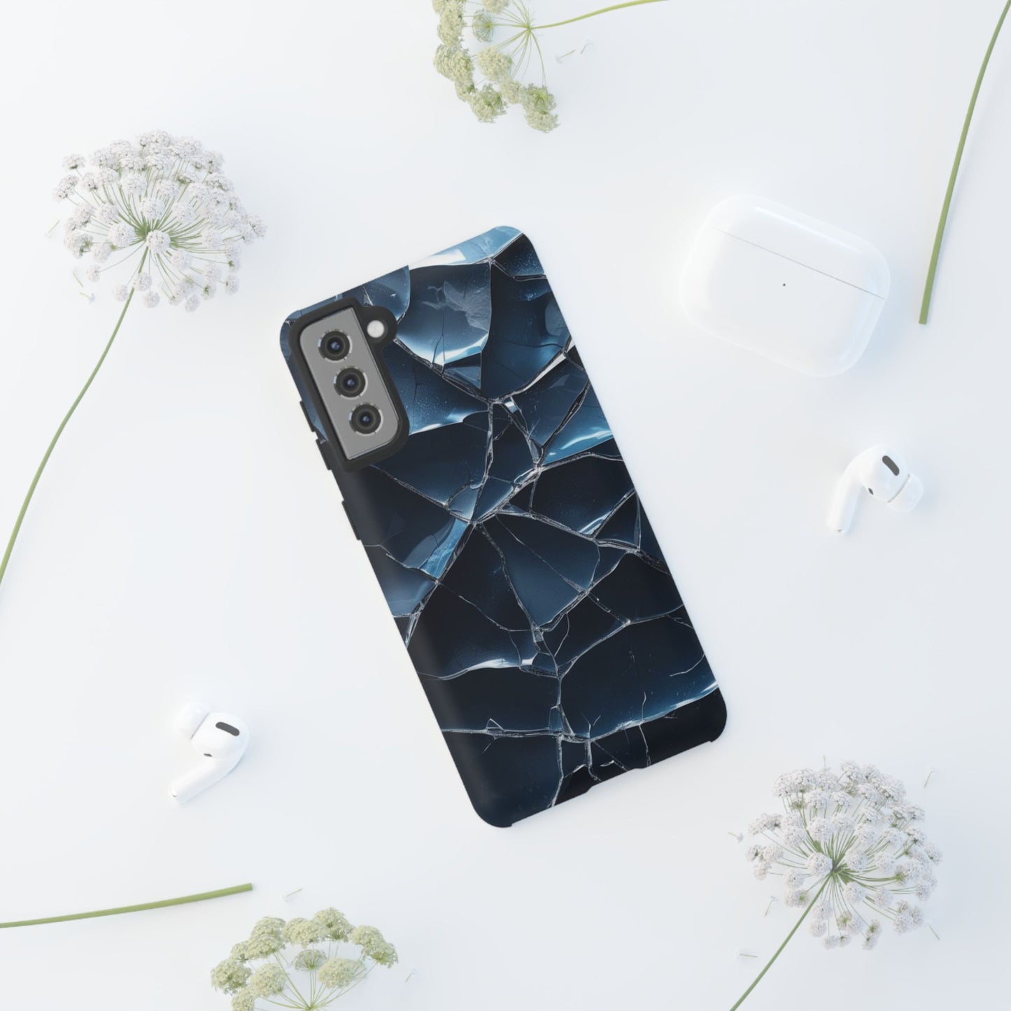 Crack'd (Dark Blue) Tough Cases