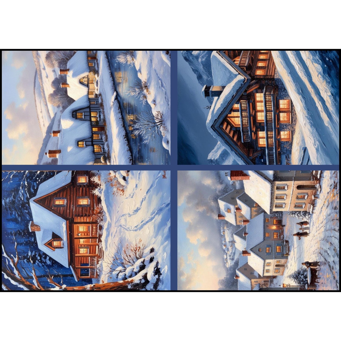 Scenes of Winter Woven Blanket