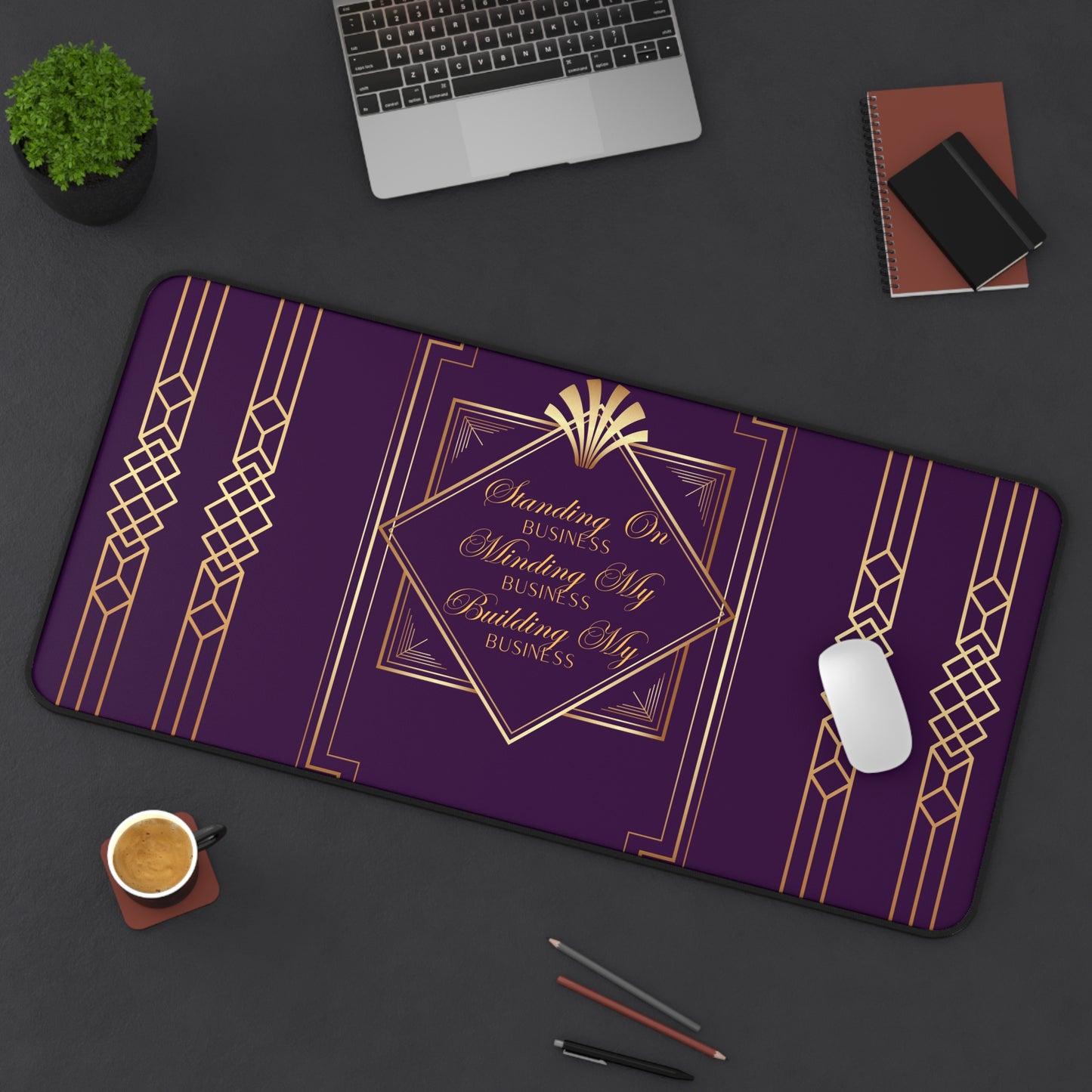 Business 2 (Purple) Desk Mat