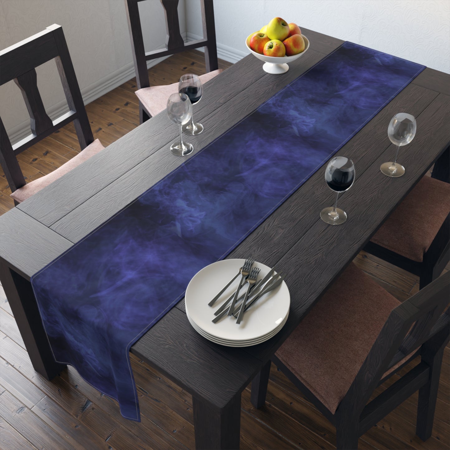 A Kind of Smoky Blue Table Runner (Cotton, Poly)