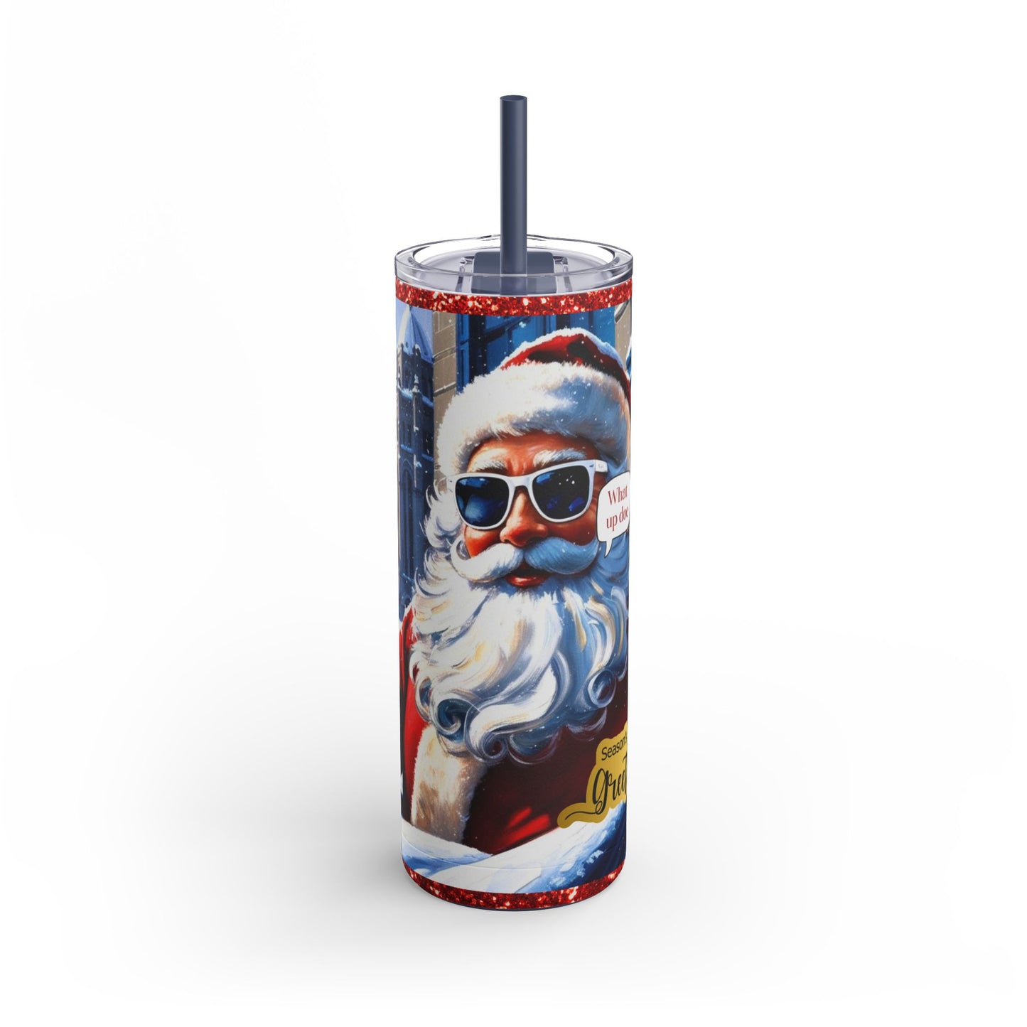 Motor City Santa Maars Maker Skinny Matte Tumbler, 20oz