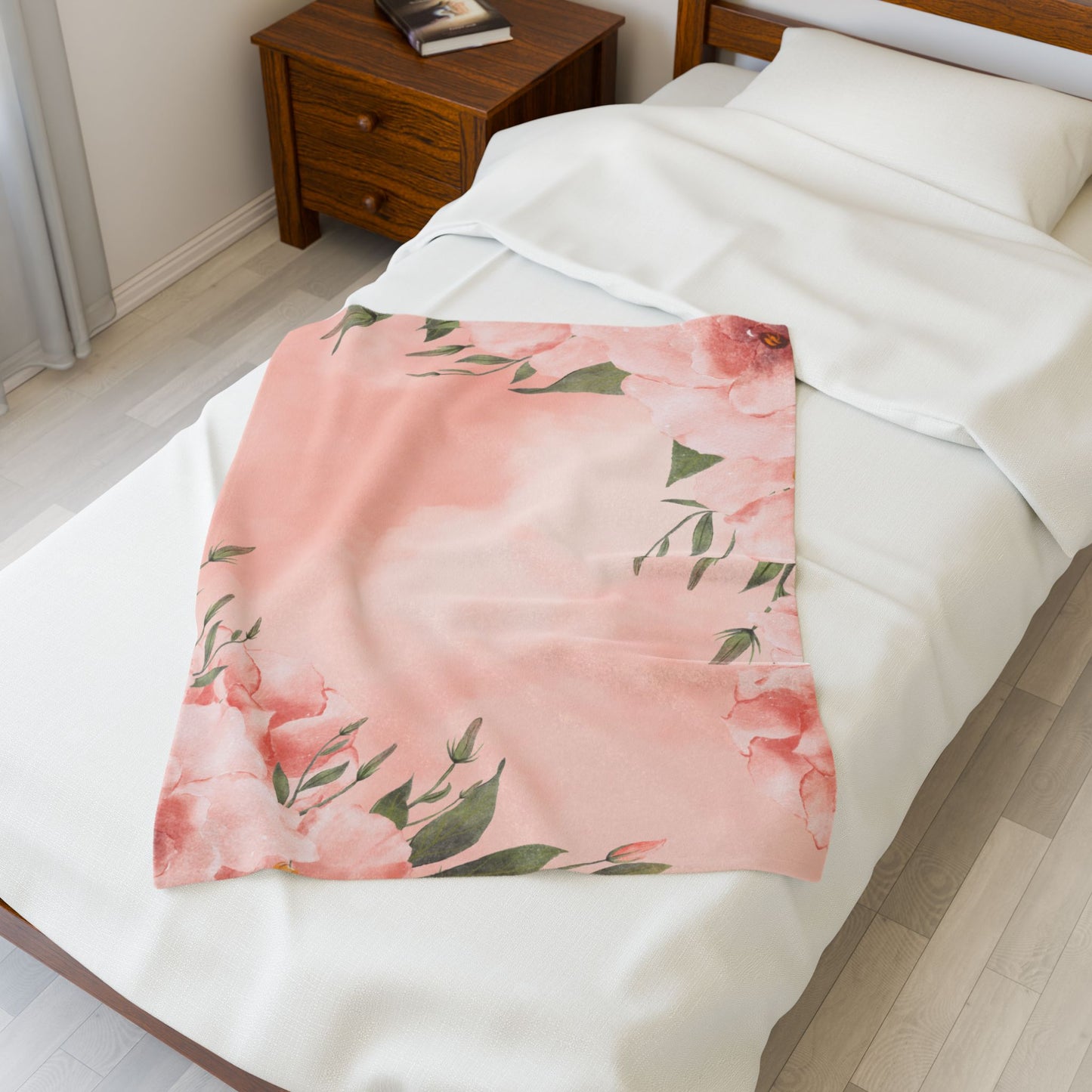 Peachy Keen Velveteen Plush Blanket