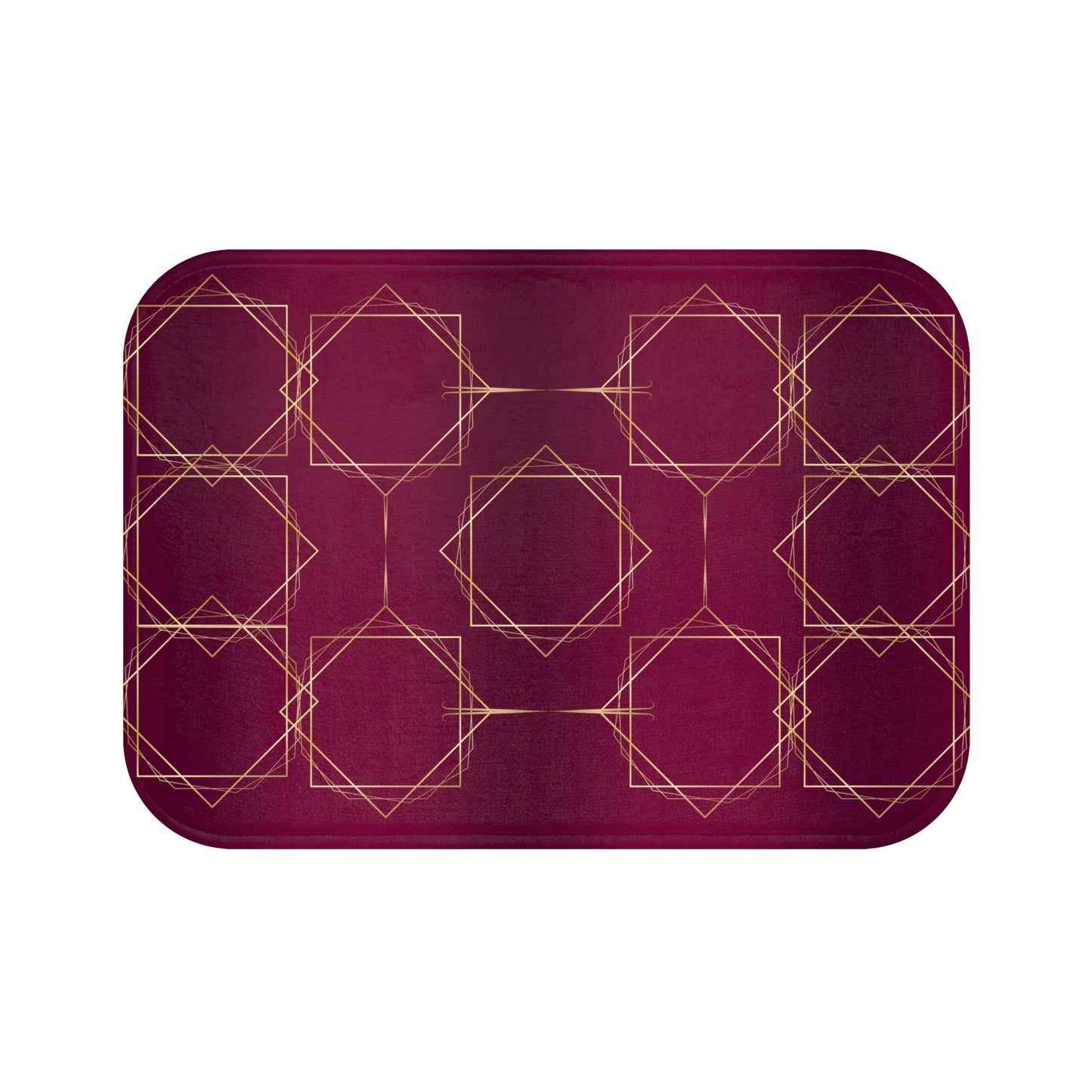 Gilded Elegance (Burgundy) Bath Mat