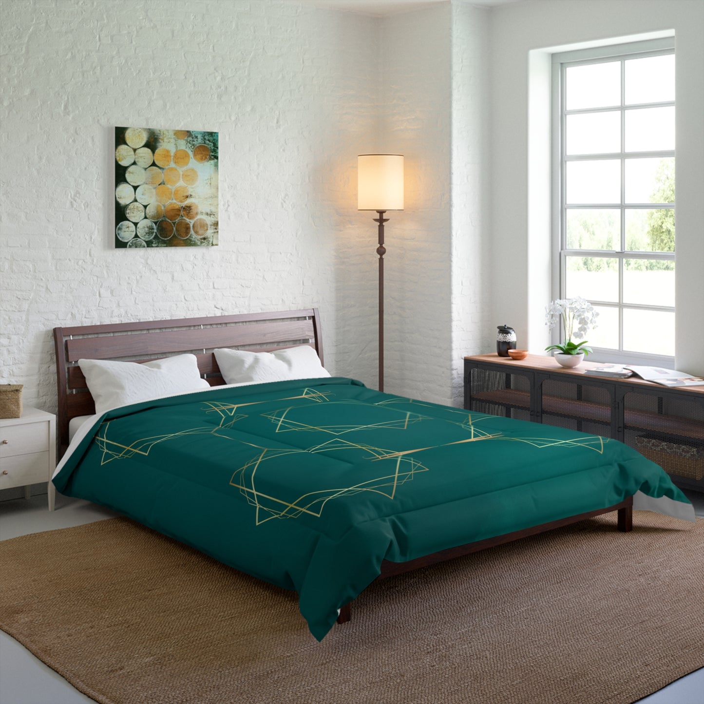 Gilded Elegance (Dark Teal) Comforter