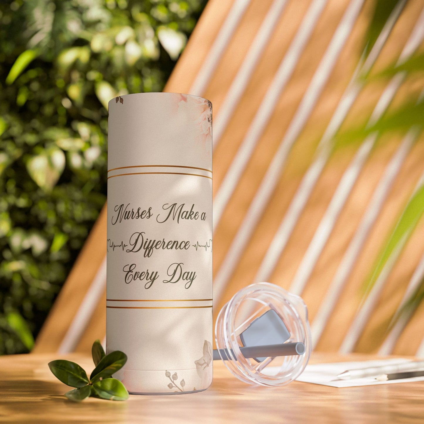 Nurses Make a Difference Maars Maker Skinny Matte Tumbler, 20oz