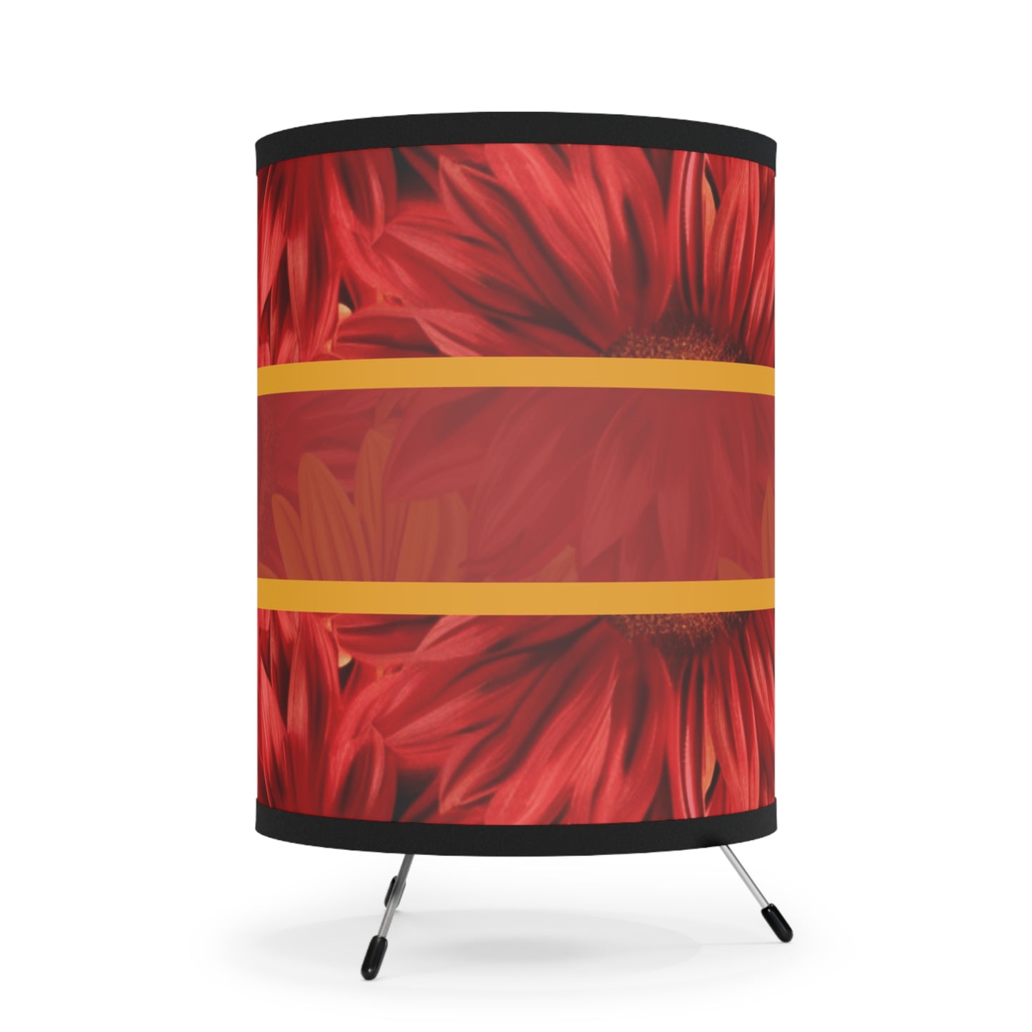 Crimson Gold Tripod Lamp