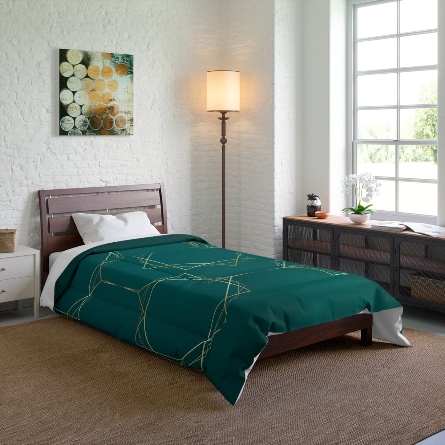 Gilded Elegance (Dark Teal) Comforter