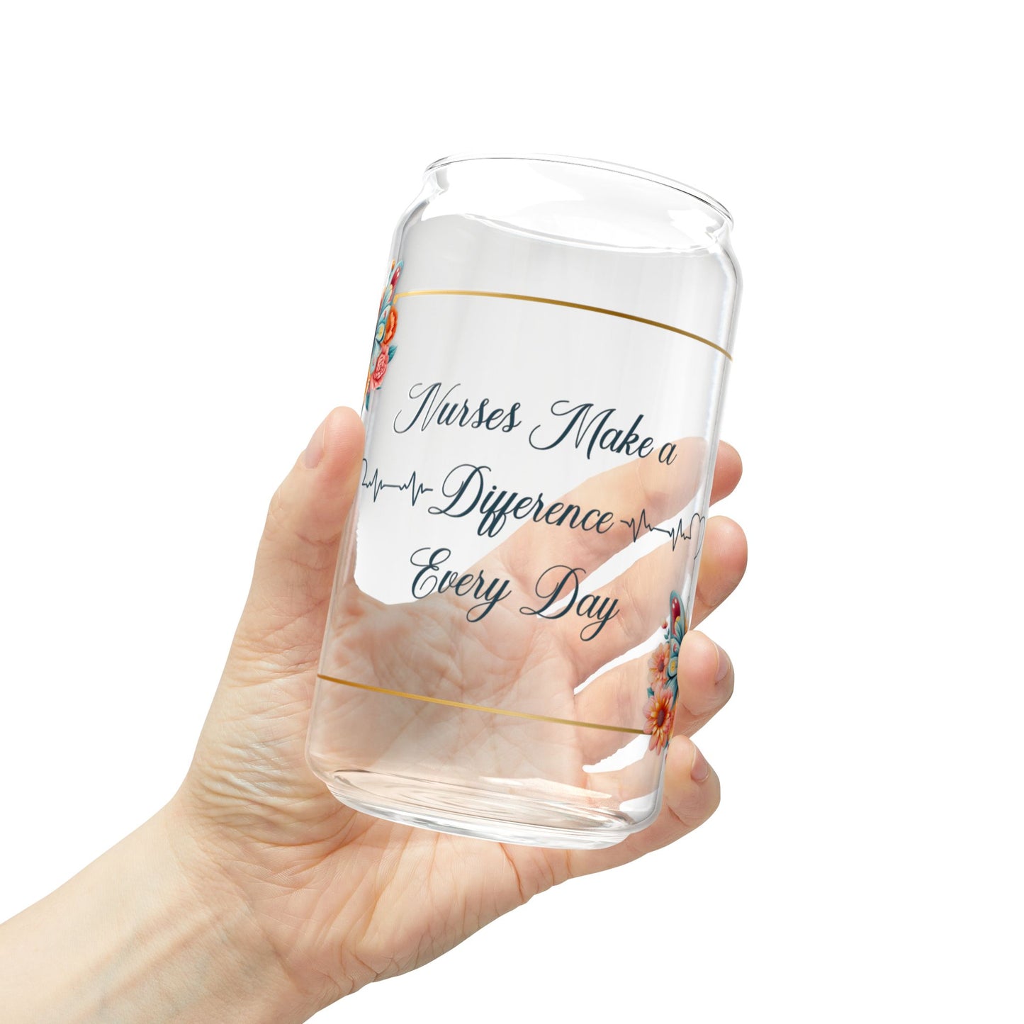 Nurses Make a Difference 2 Sipper Glass, 16oz